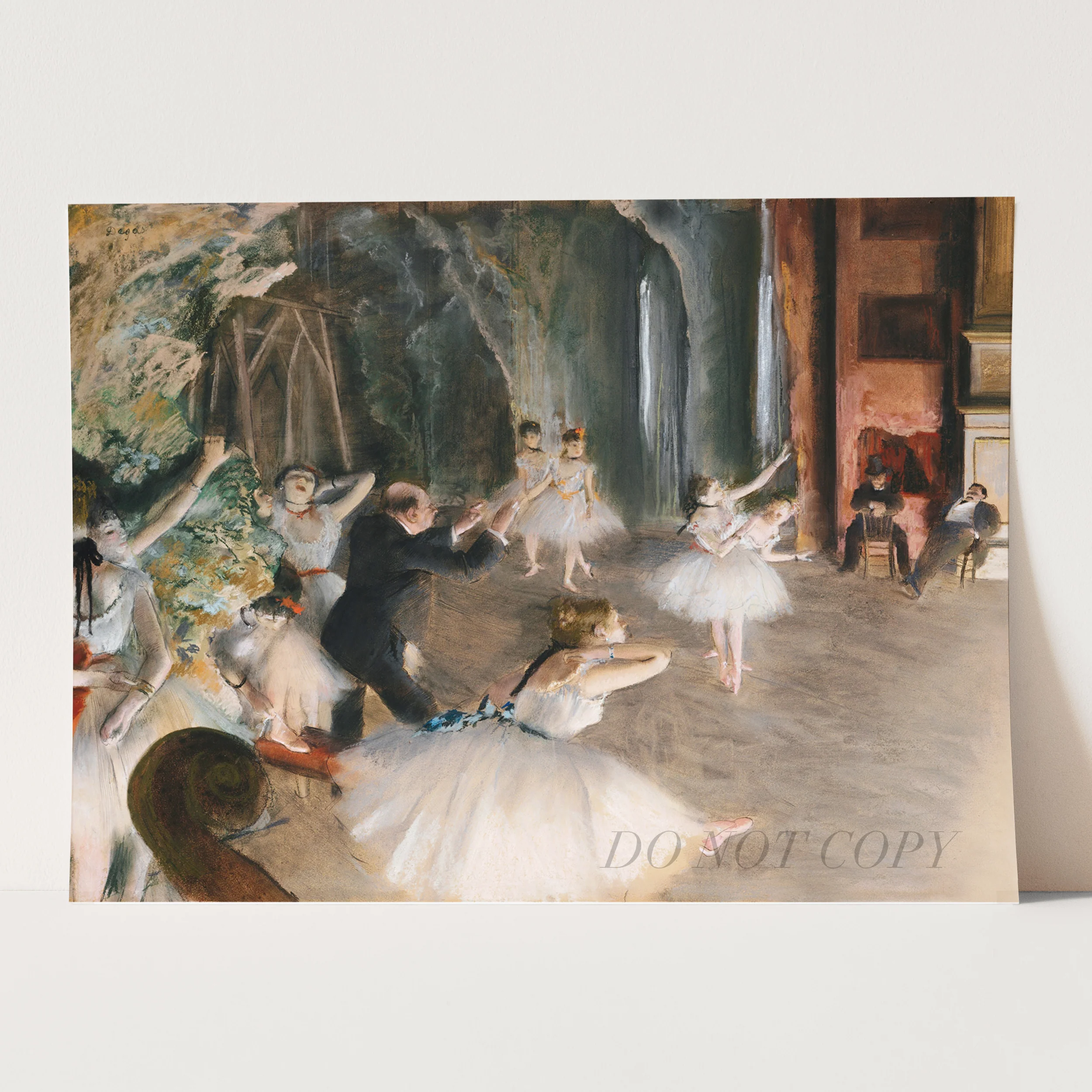 The Rehearsal Onstage (1874) by Edgar Degas - Image 3