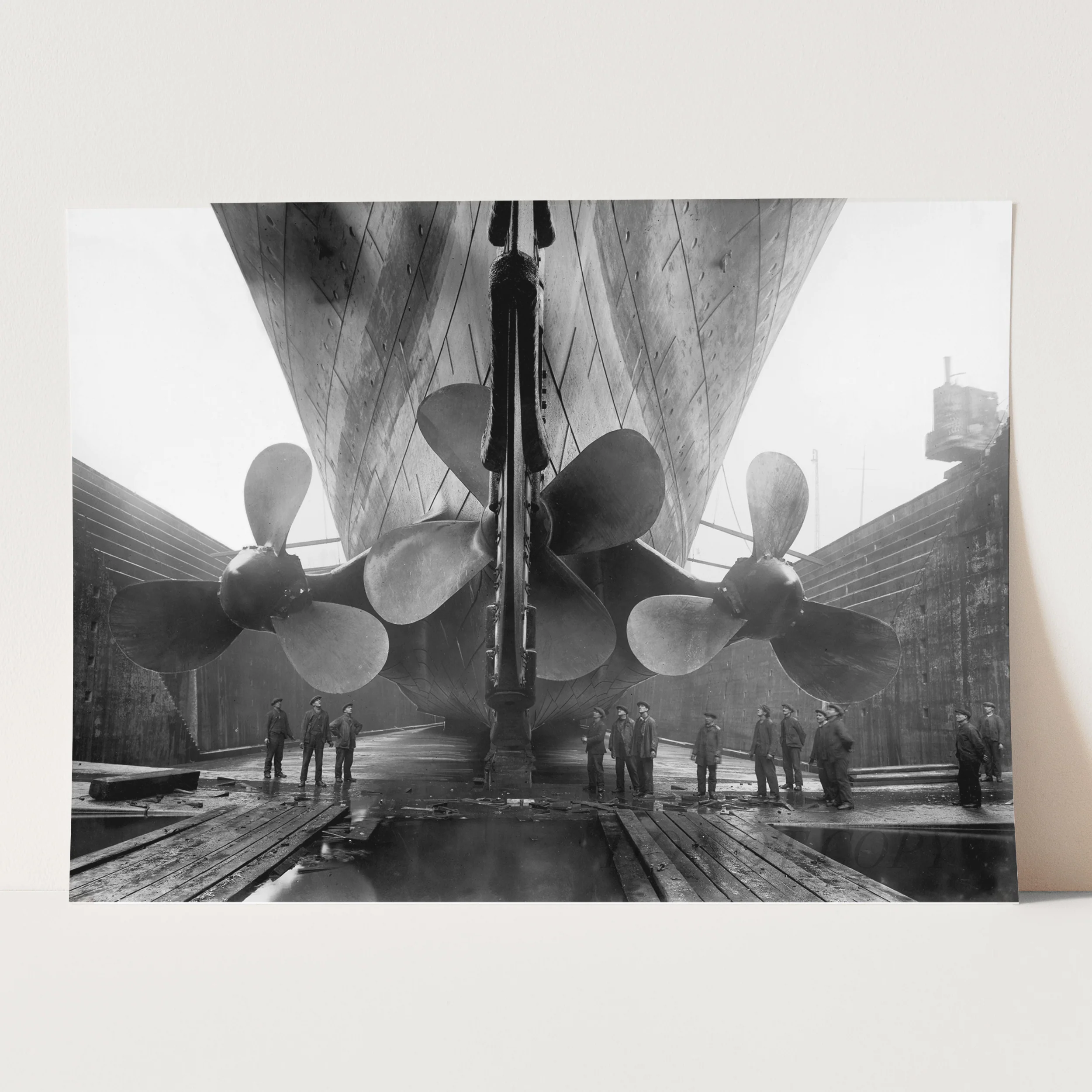 The RMS Titanic's Propellers as the Mighty Ship Sits in Dry Dock - Image 3