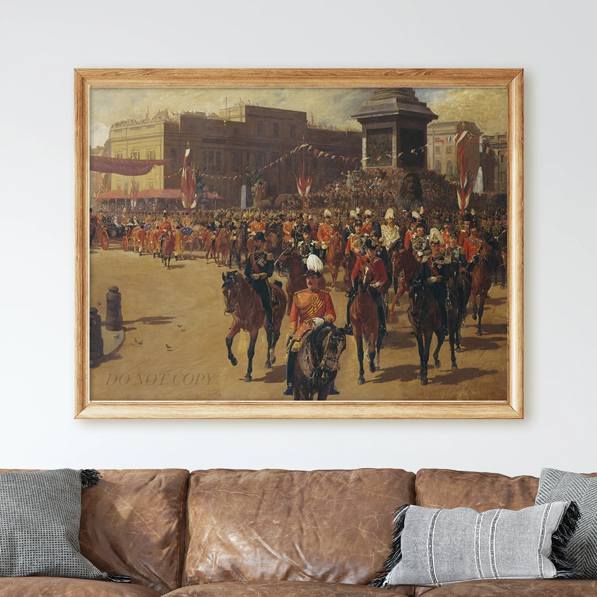 The Royal Procession Passing Trafalgar Square during Queen Victoria's Golden Jubilee on 21st June, 1887 by John Charlton - Image 2