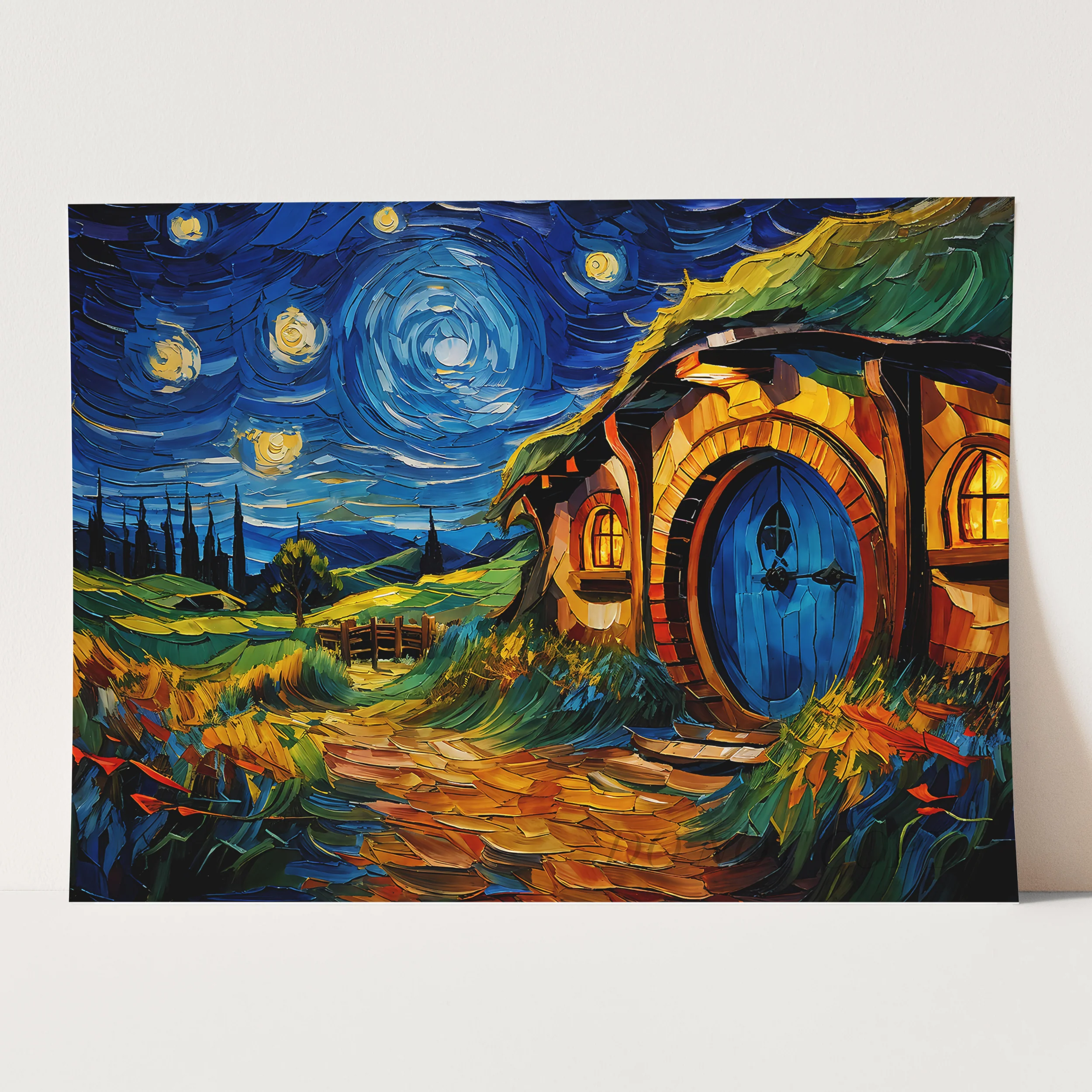The Shire as Van Gogh Starry Night - Image 3