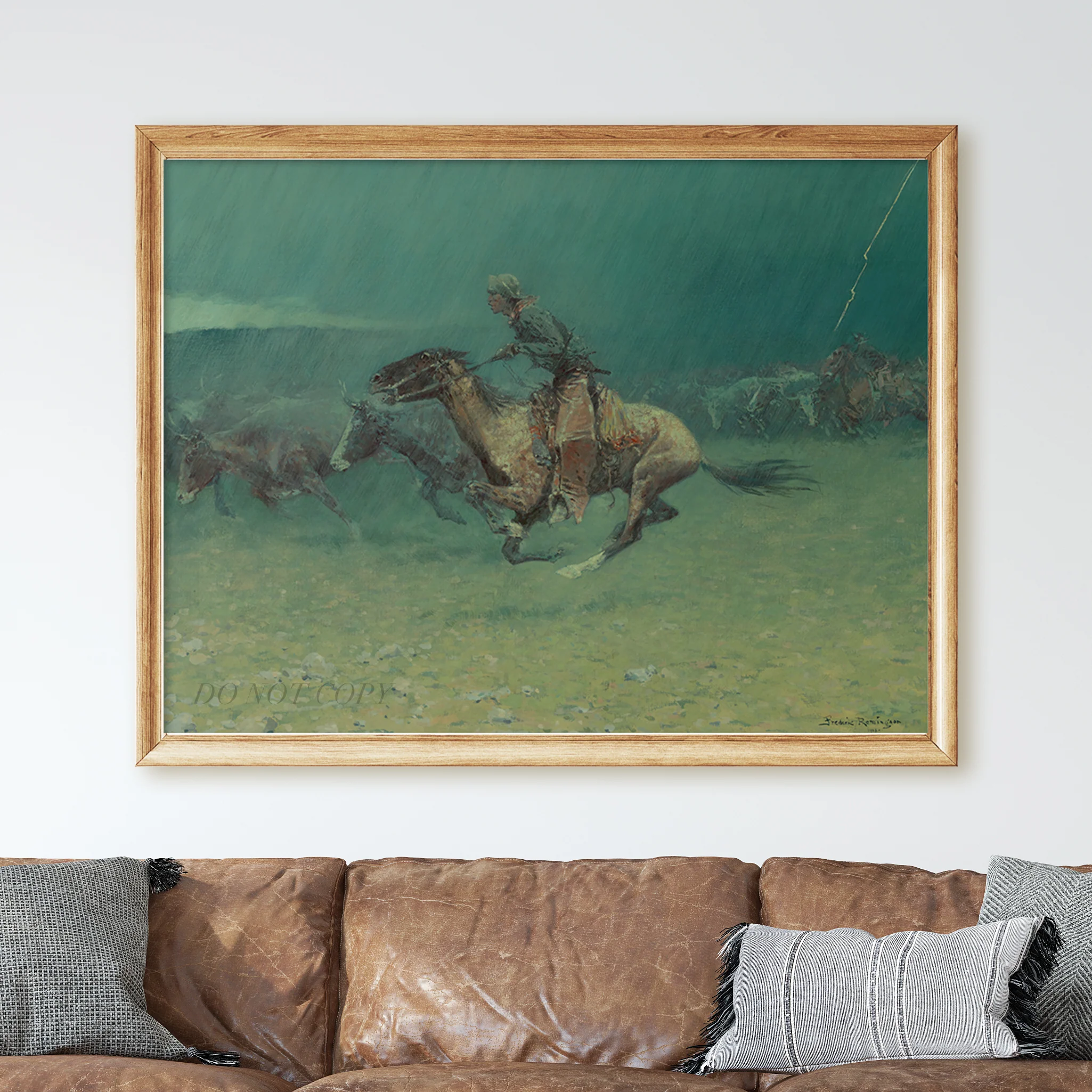 The Stampede by Frederic Remington - Image 2