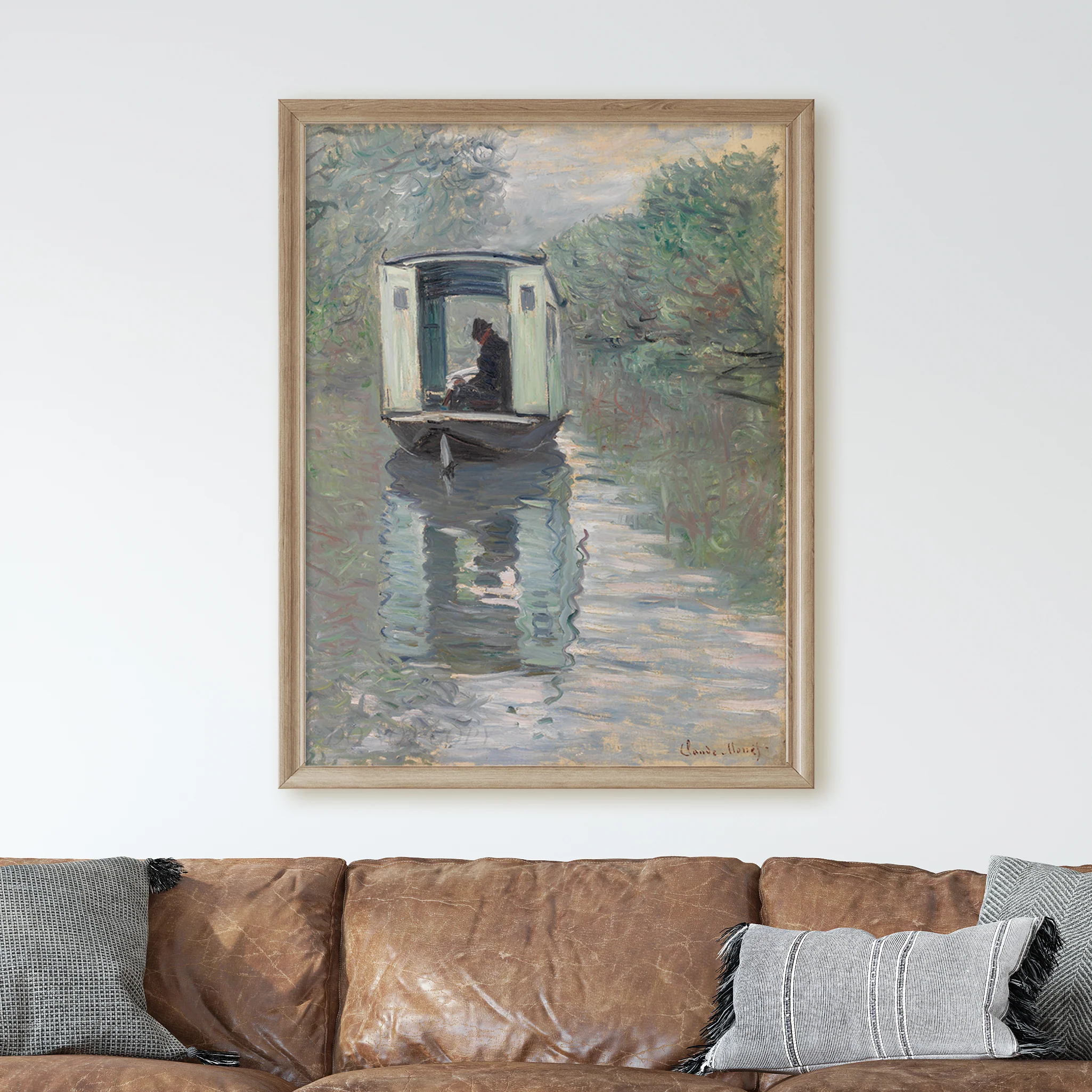 The Studio Boat (Le Bateau-atelier 1876) by Claude Monet - Image 2