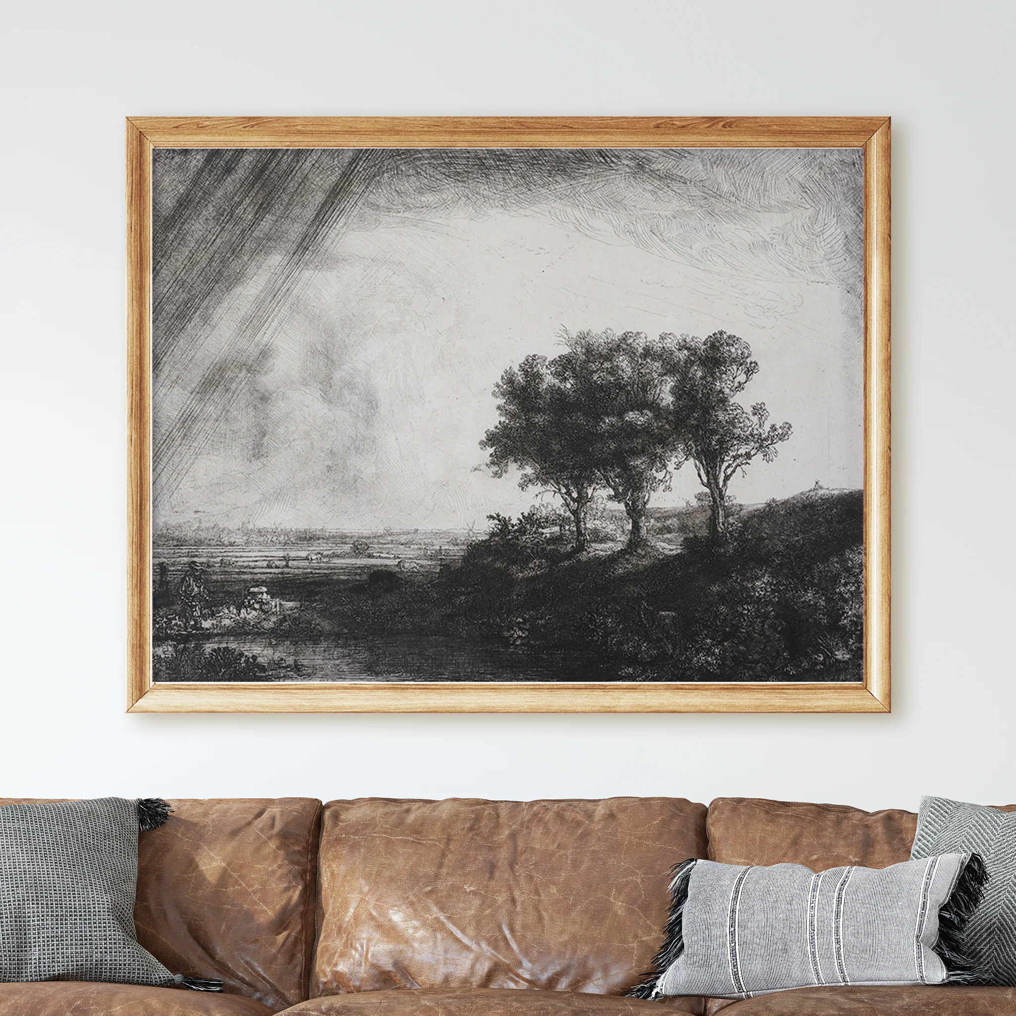 The Three Trees by Rembrandt - Image 2