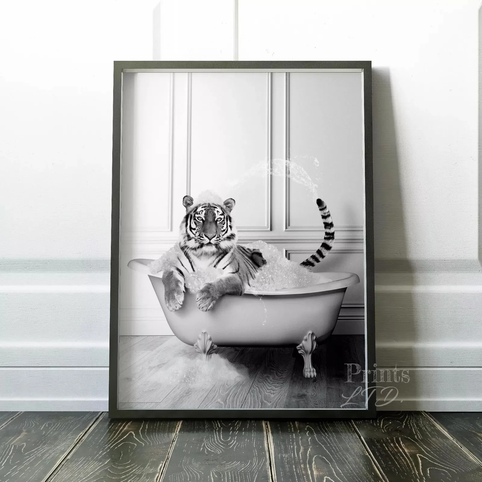 Tiger Taking A Bubble Bath In The Bathtub - Image 2