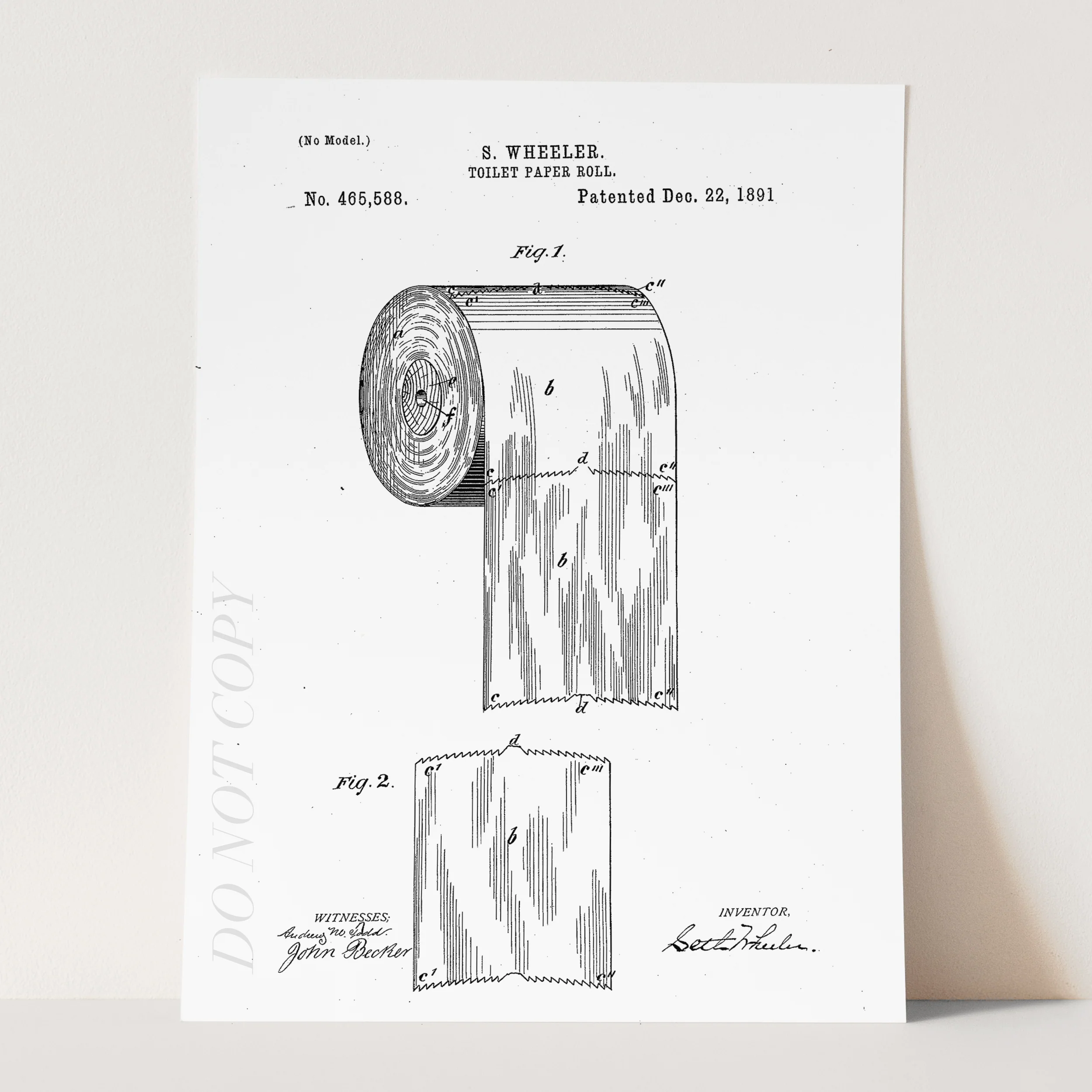 Toilet Paper Blueprint Patent - Image 3
