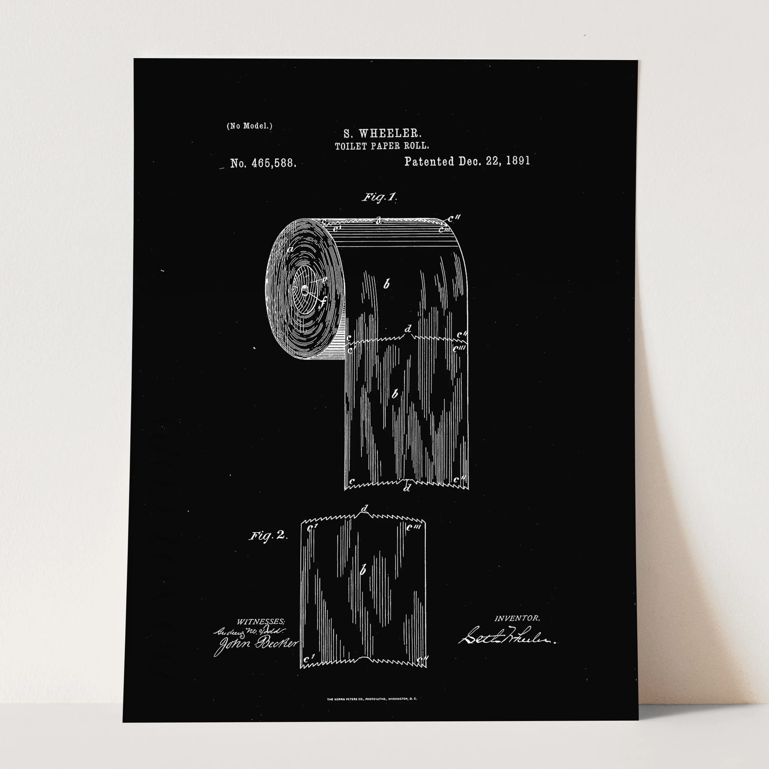 Toilet Paper Patent Blueprint - Image 3