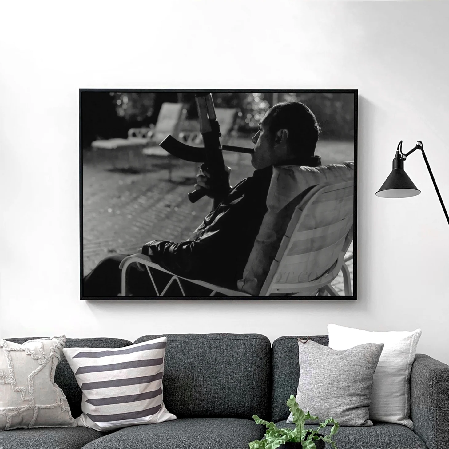 Tony Soprano Smoking a Cigar with a Machine Gun - Image 2