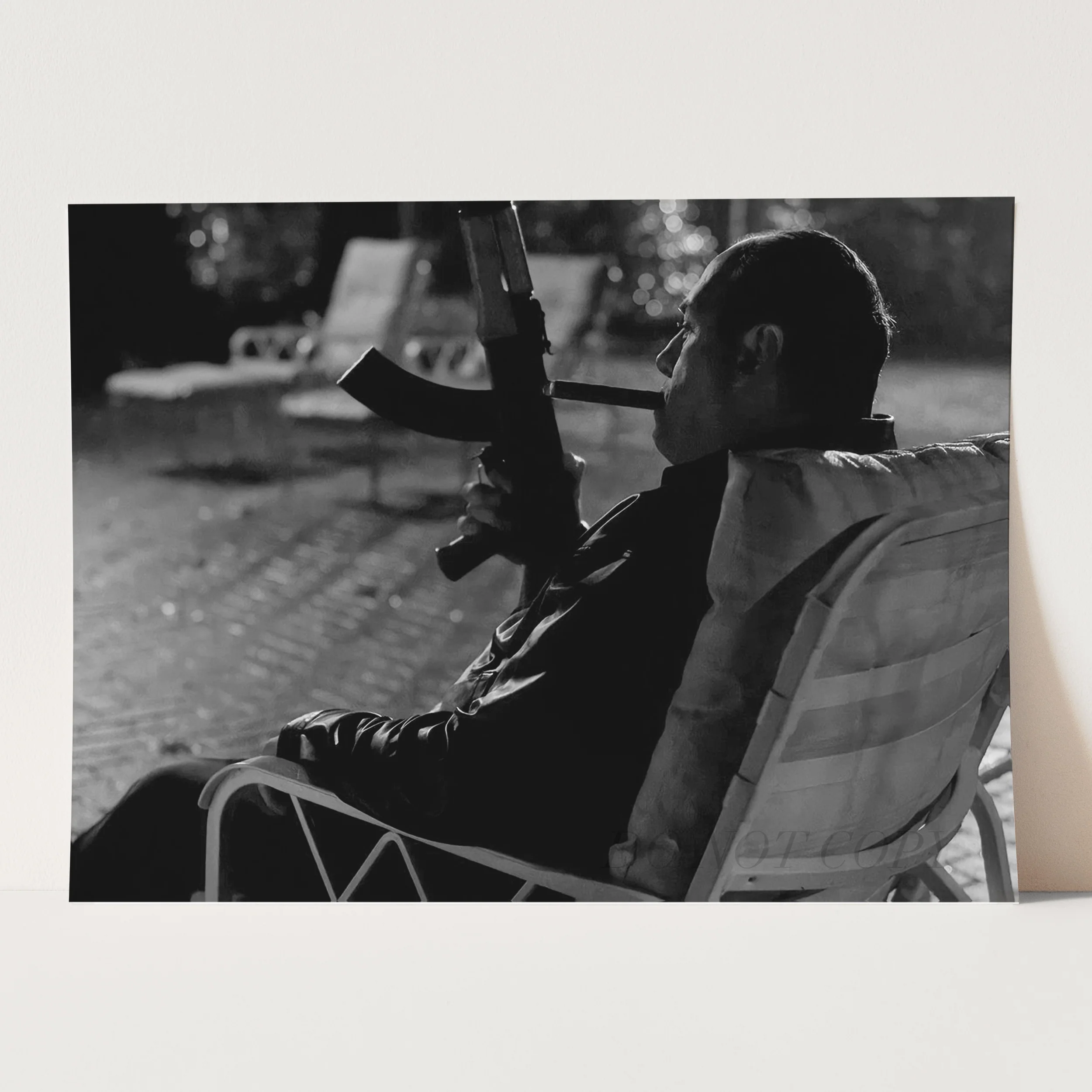 Tony Soprano Smoking a Cigar with a Machine Gun - Image 3