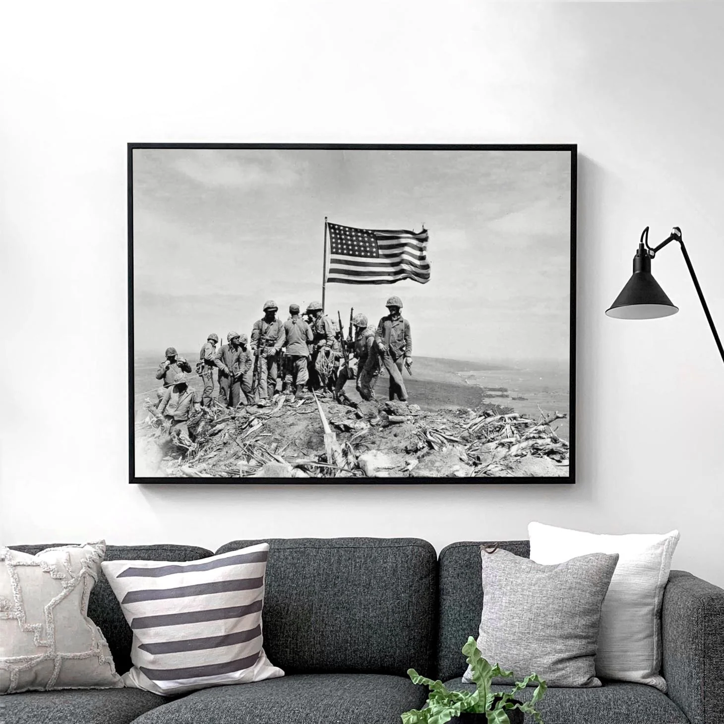 U.S. Marines Raise The American Flag Atop Mount Suribachi On Iwo Jima - Image 2