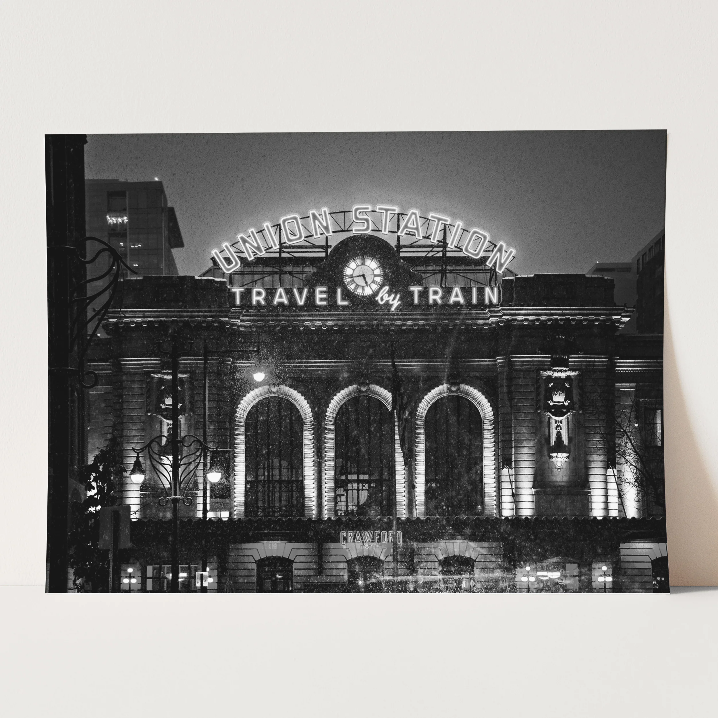 Union Station - Denver - Black & White - Image 3