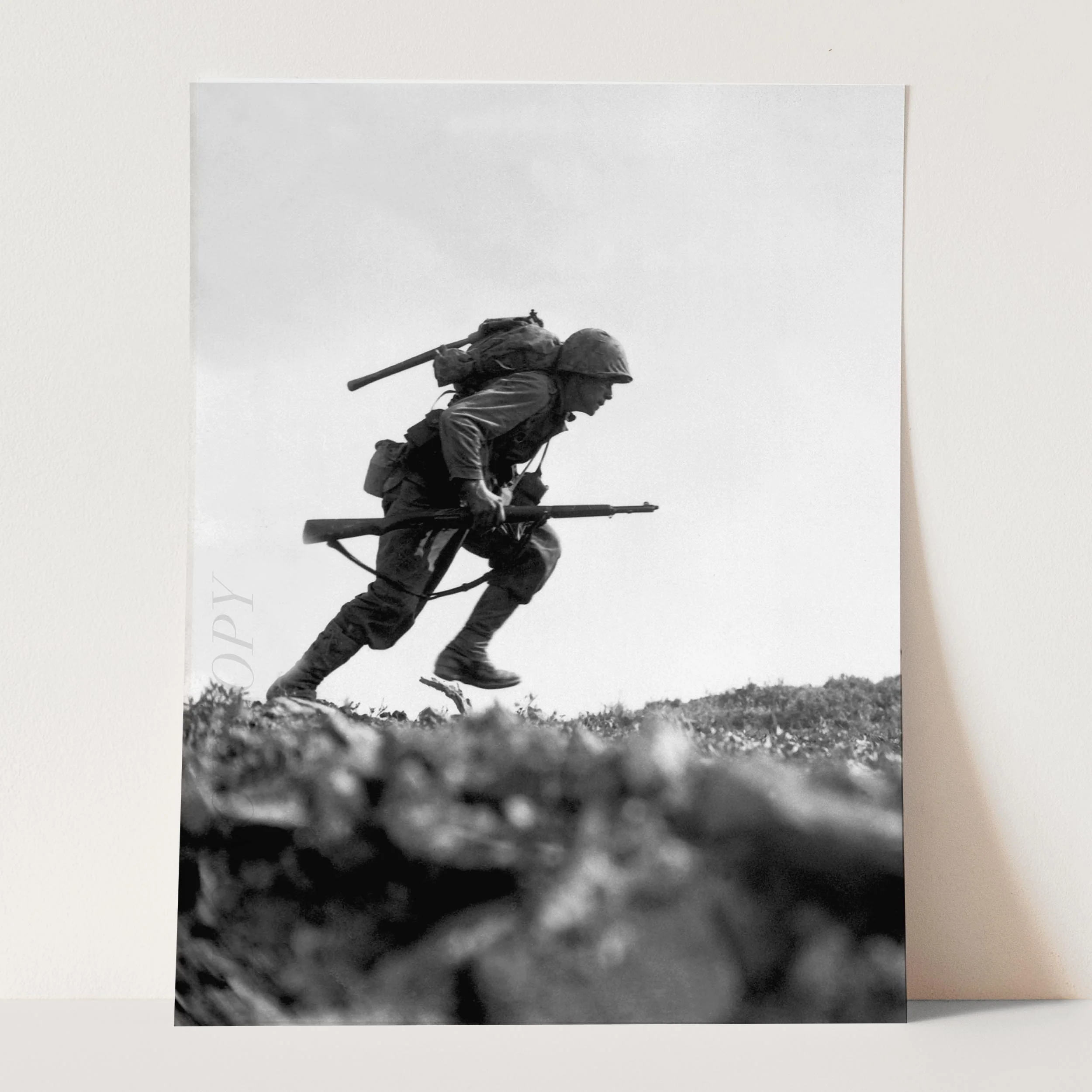 US Marine Dashes Across Death Valley, World War Two - Image 3