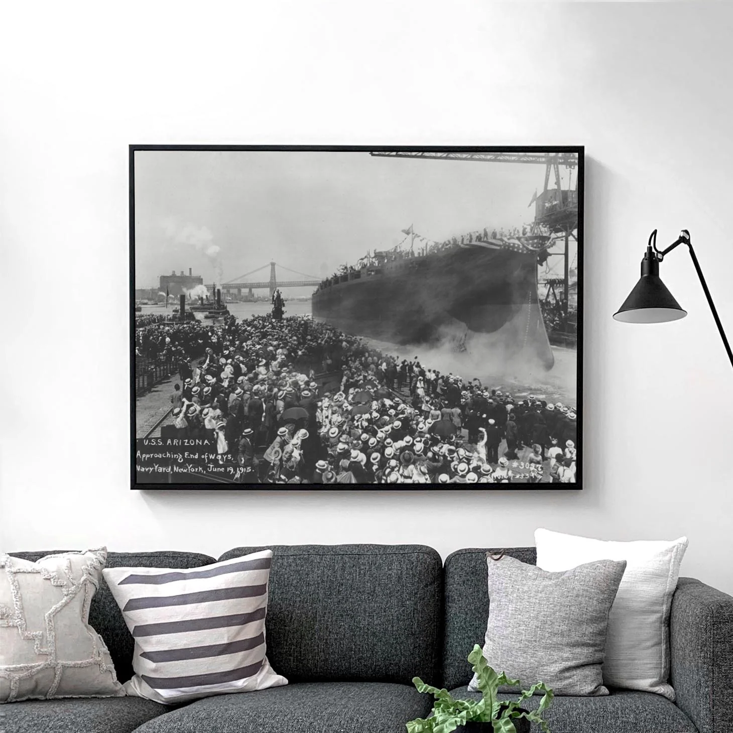 USS Arizona At Launch 1915 - Image 2