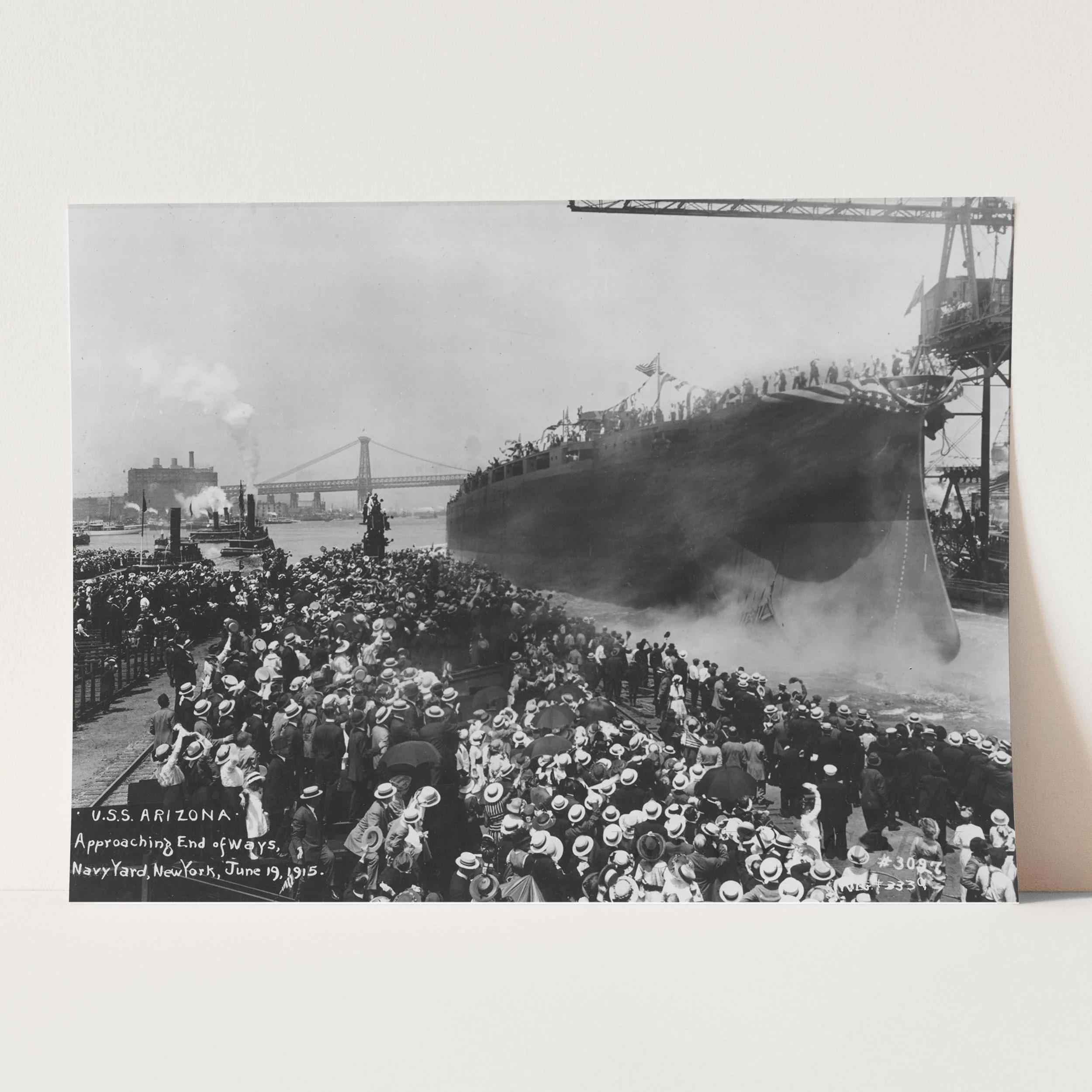 USS Arizona At Launch 1915 - Image 3
