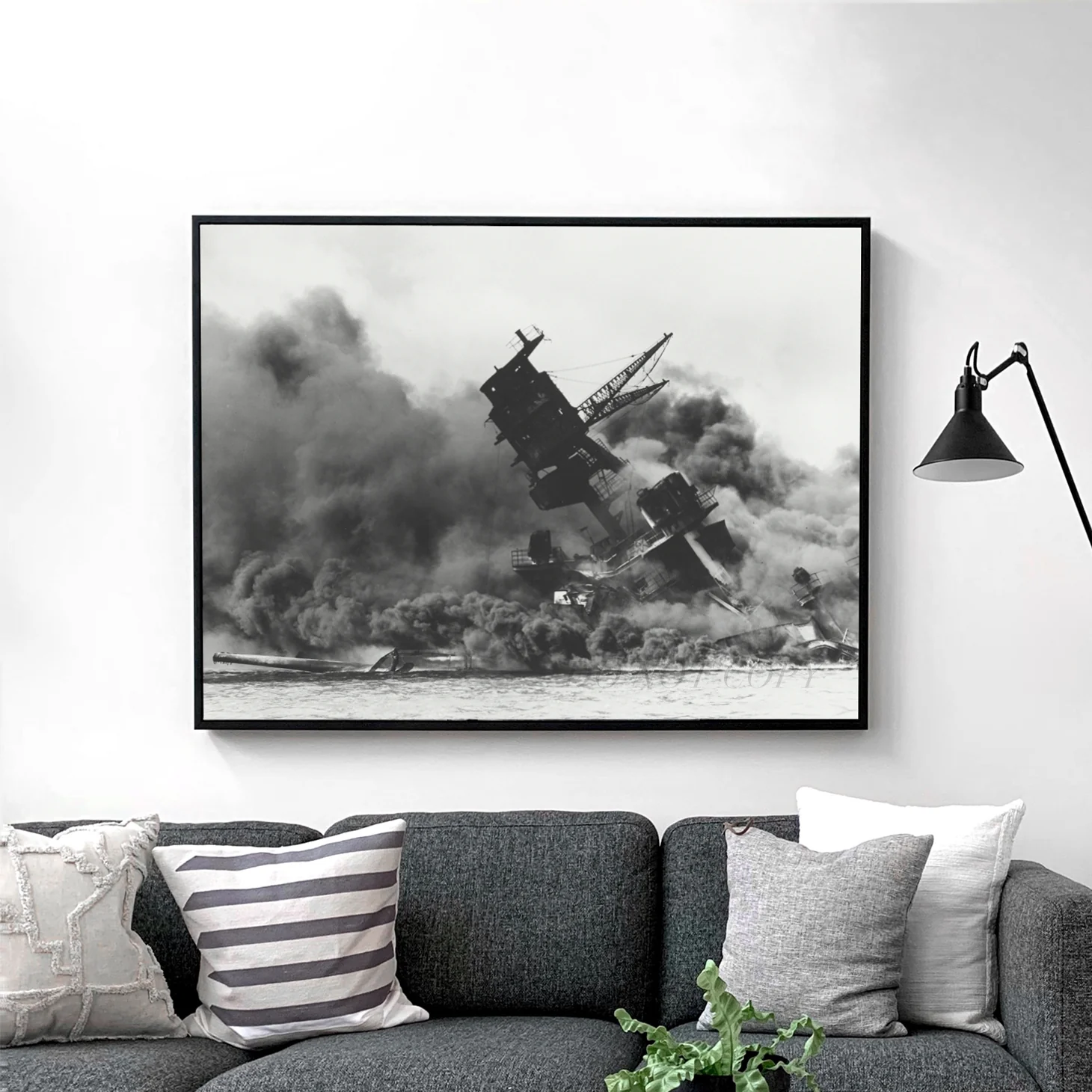 USS Arizona Burns After the Japanese Raid on Pearl Harbor, December 7, 1941 - Image 2