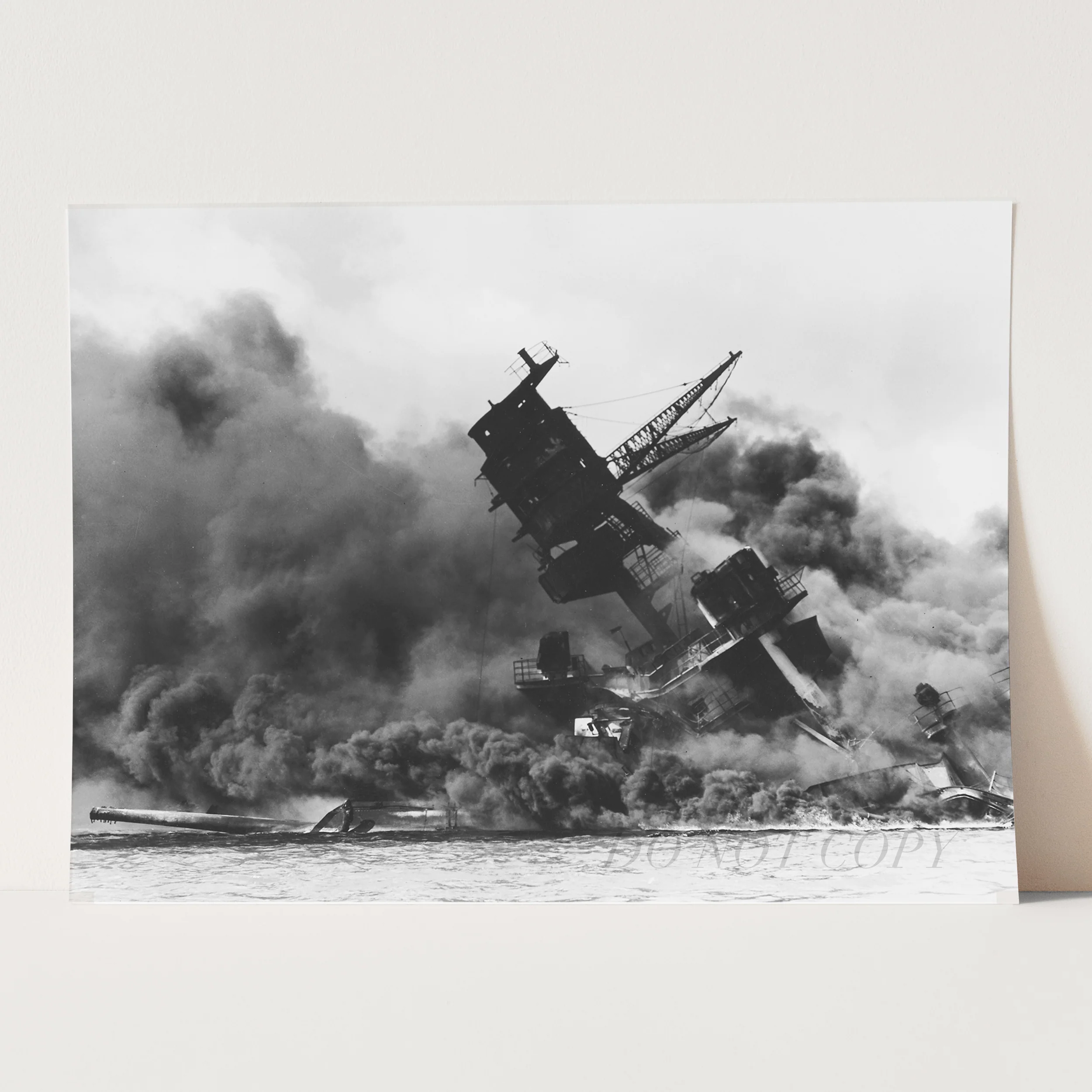 USS Arizona Burns After the Japanese Raid on Pearl Harbor, December 7, 1941 - Image 3
