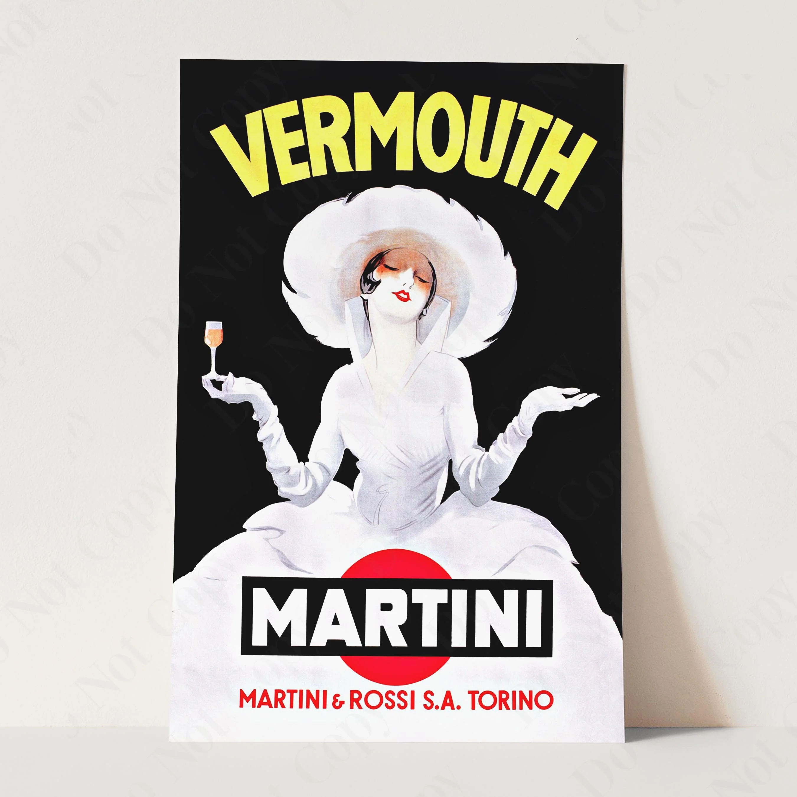 Vermouth Martini Girl Vintage Advertising Poster - Image 3
