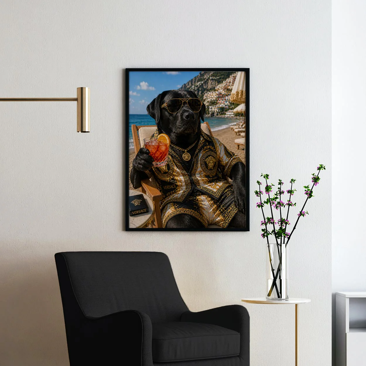 Versace Black Labrador Retriever - Life's A Beach - Image 2
