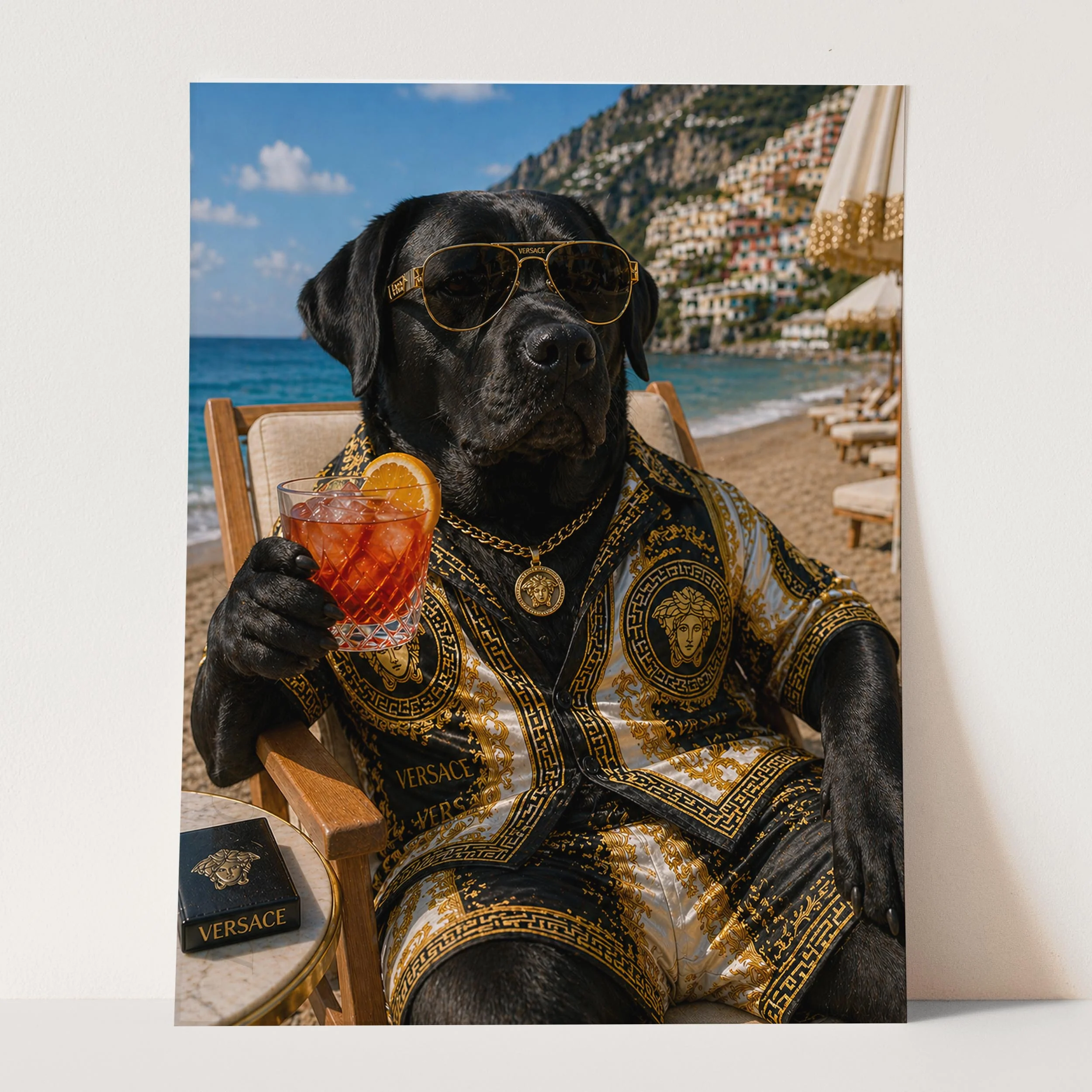 Versace Black Labrador Retriever - Life's A Beach - Image 3
