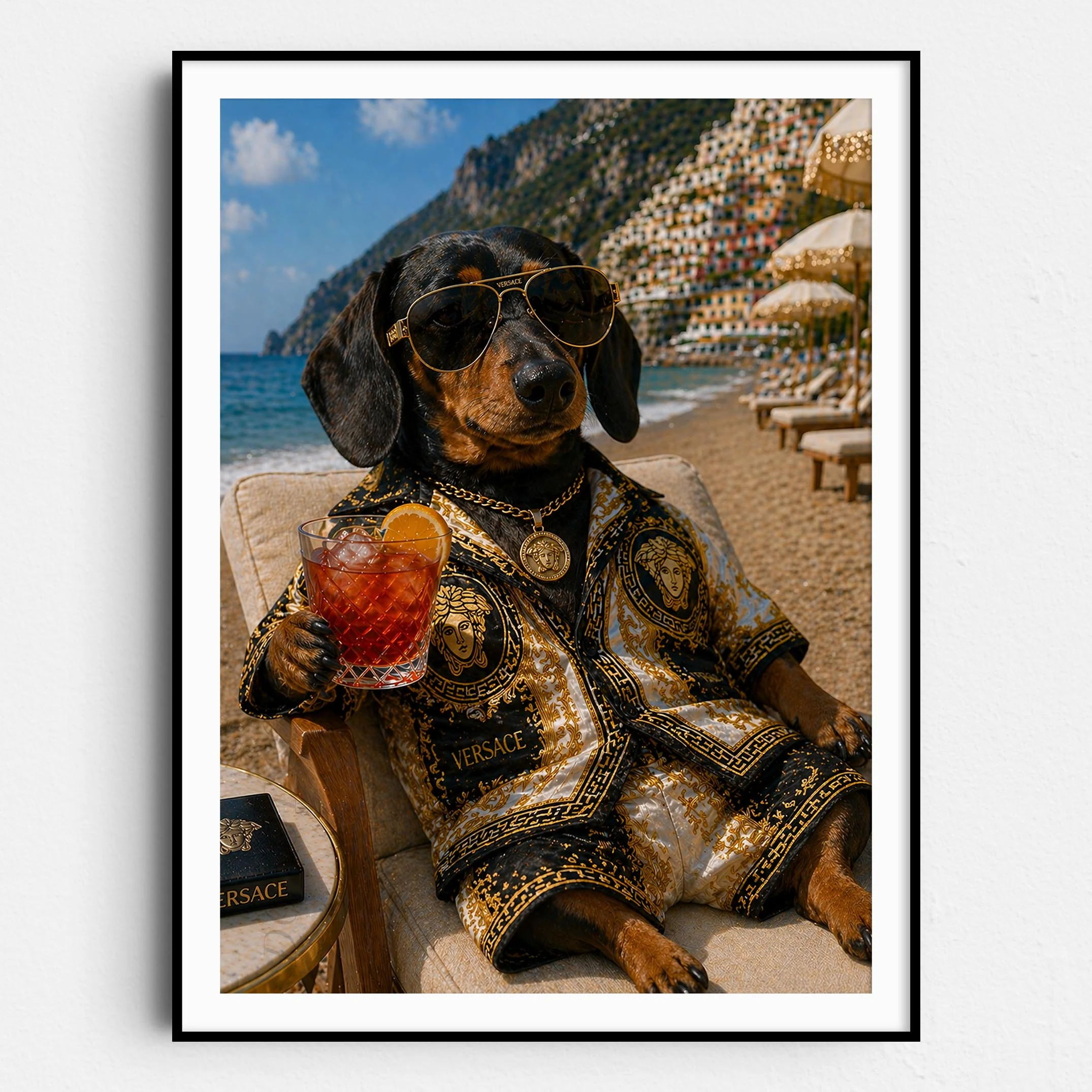 Versace Dachshund - Life's A Beach