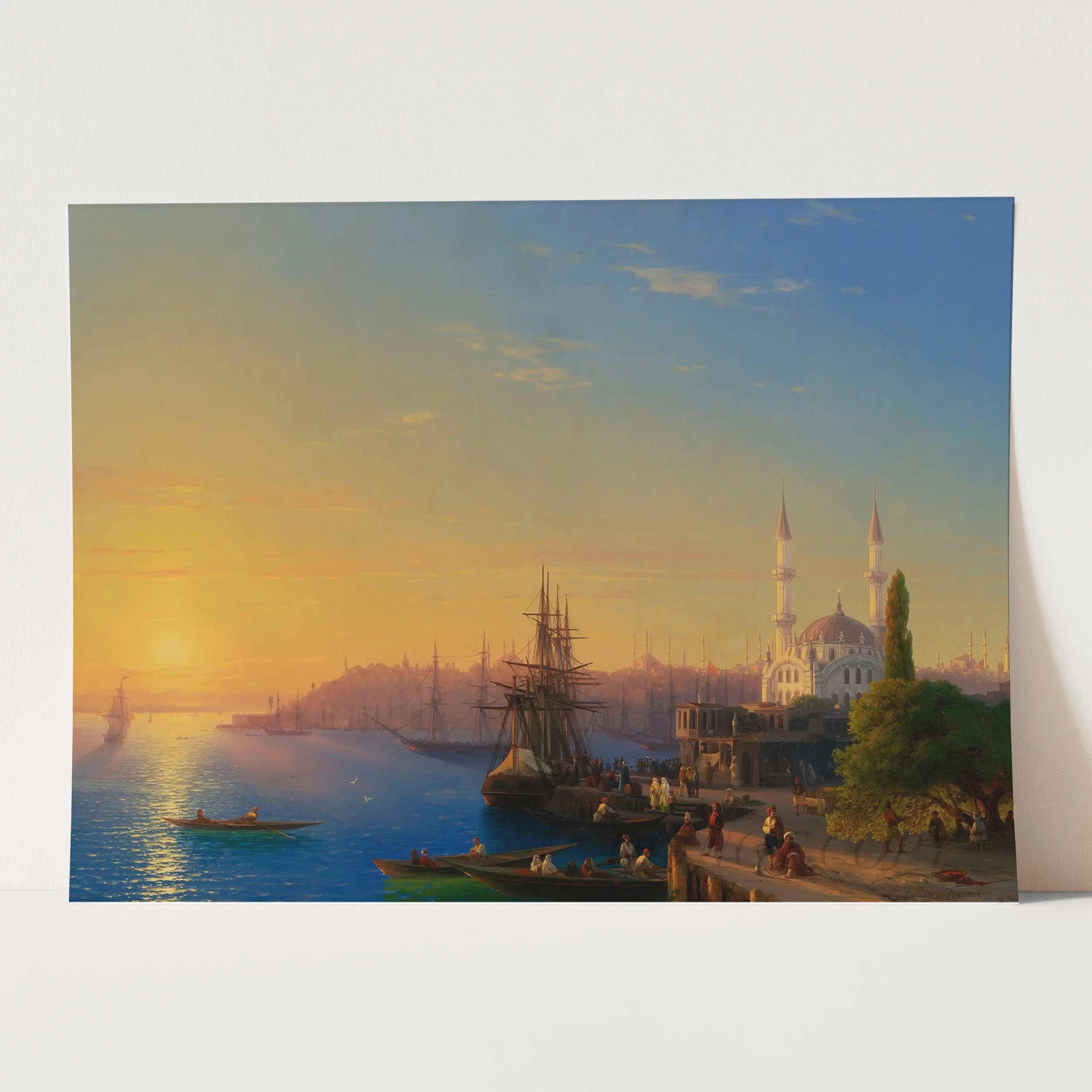 View of Constantinople and the Bosphorus (1856) by Ivan Konstantinovich Aivazovsky - Image 3