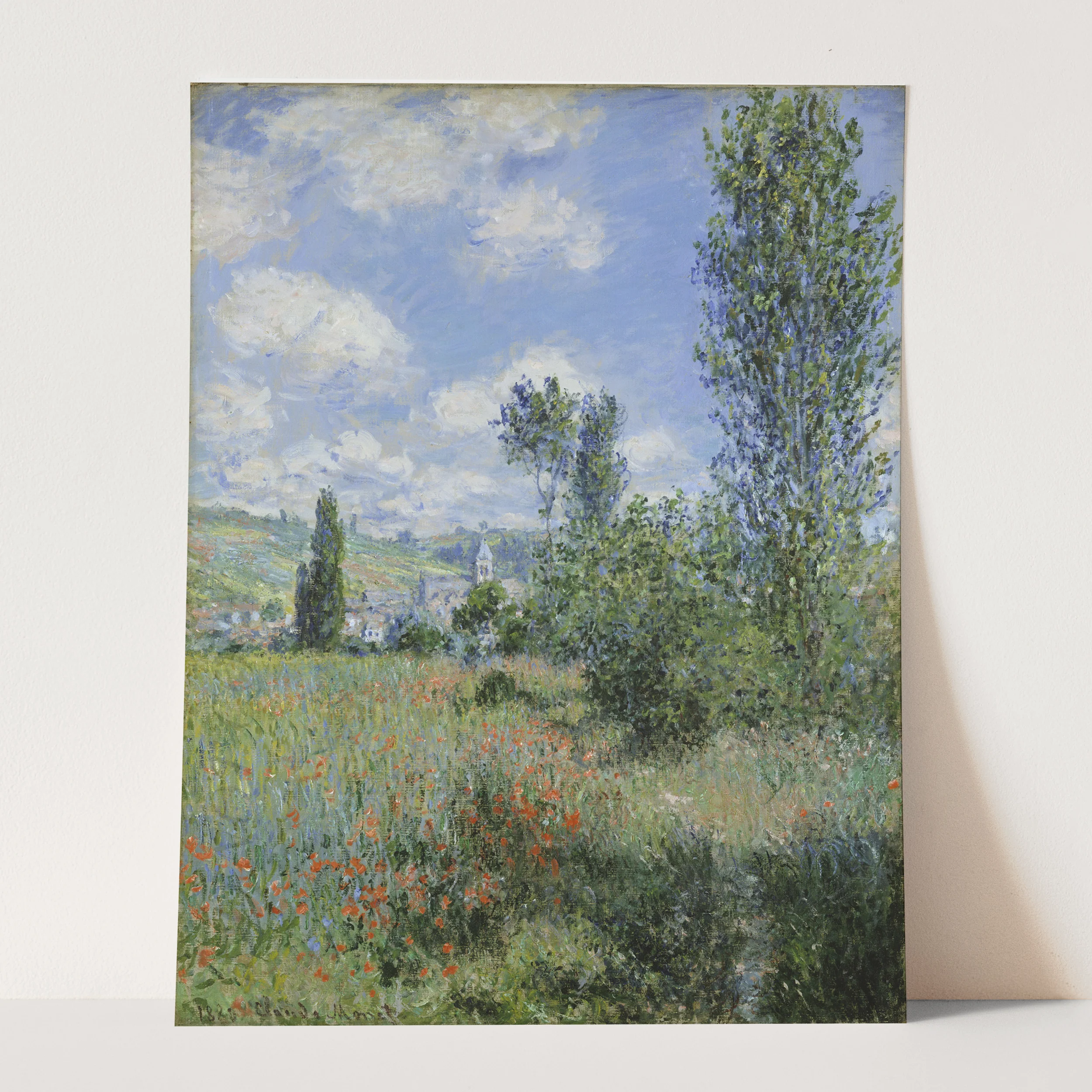 View of Vetheuil by Claude Monet - Image 3