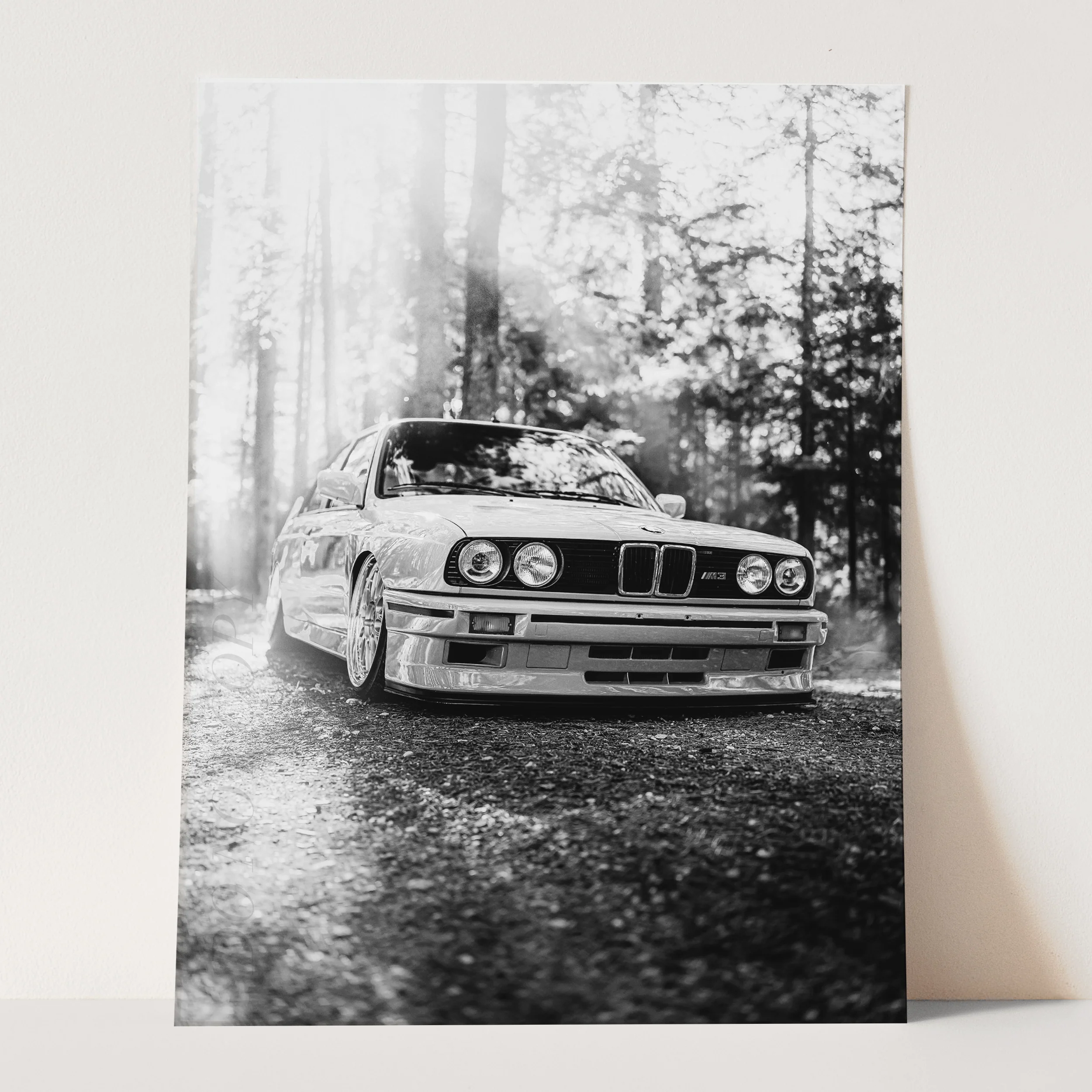 Vintage BMW in Black & White - Image 3