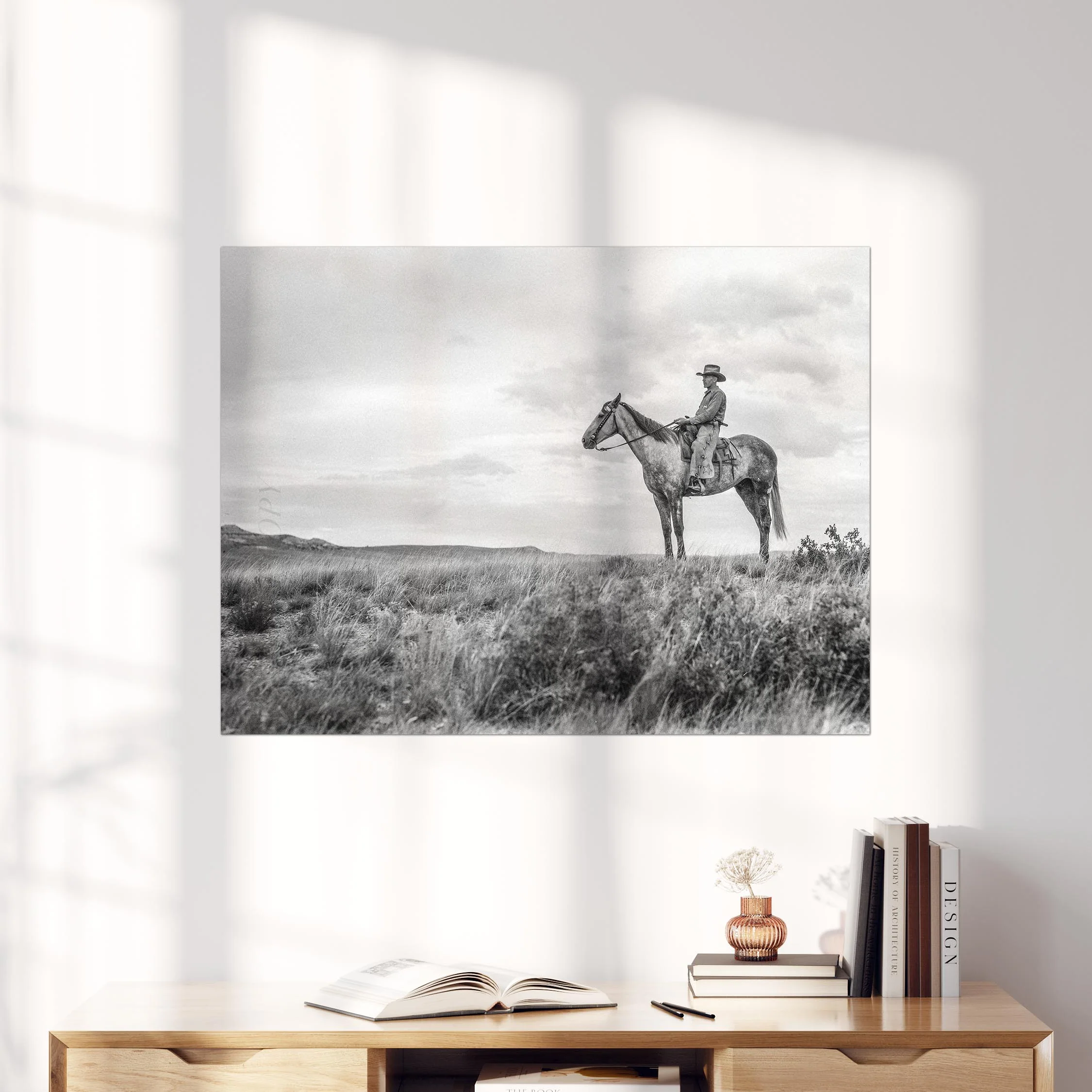 Vintage Cowboy On Horse - Image 4