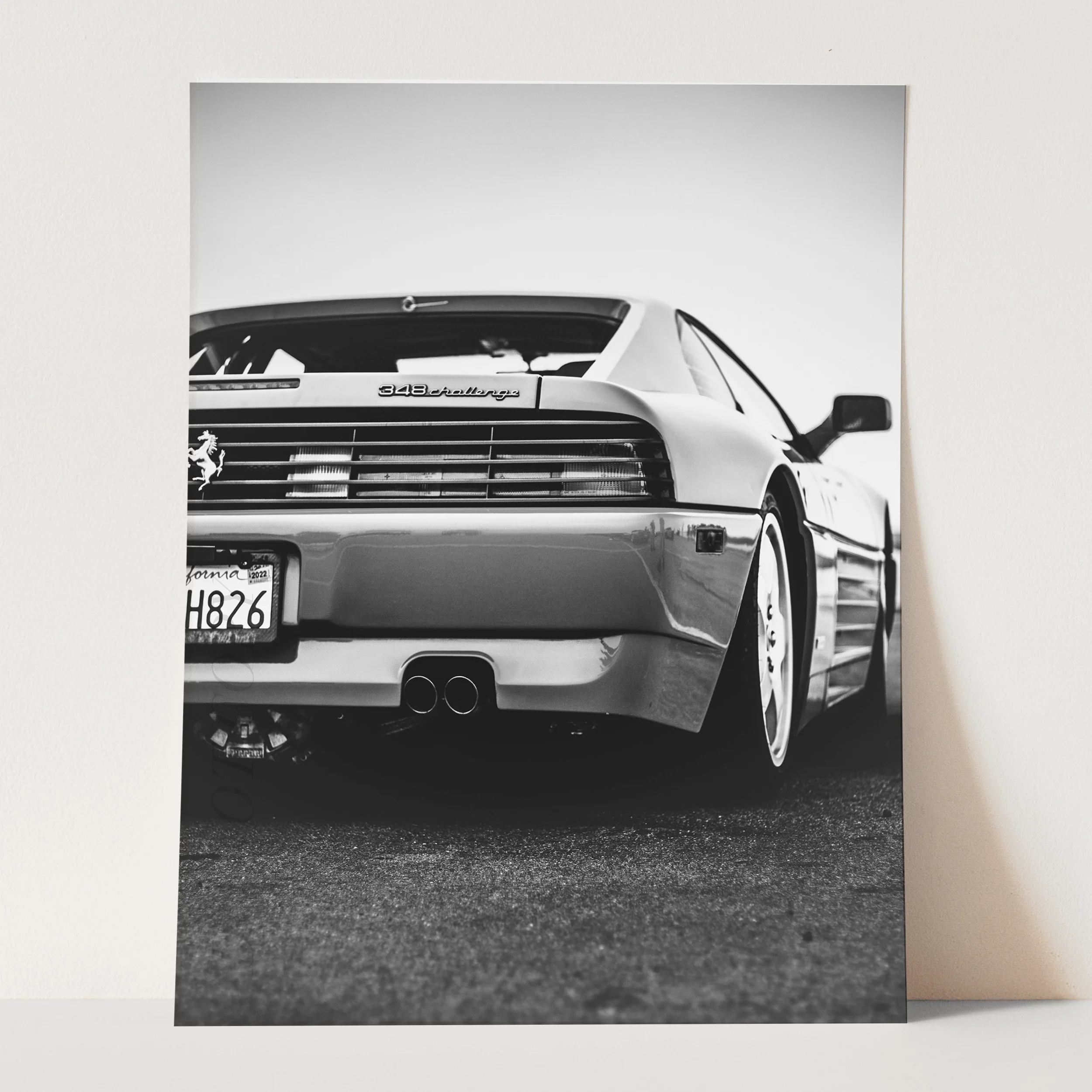 Vintage Ferrari 348 Challenge Black & White - Image 3