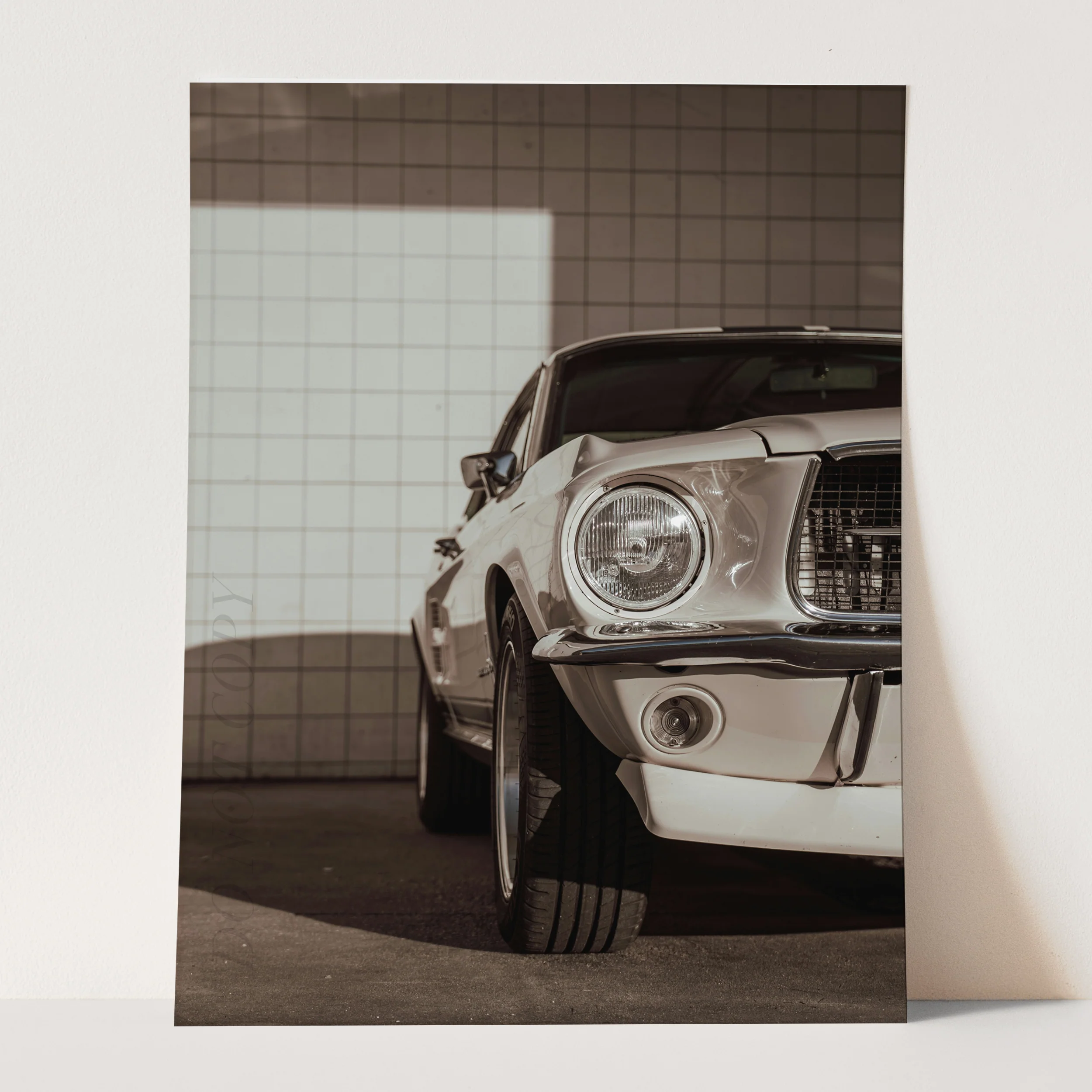 Vintage Ford Mustang Shelby GT500 Front View - Image 3