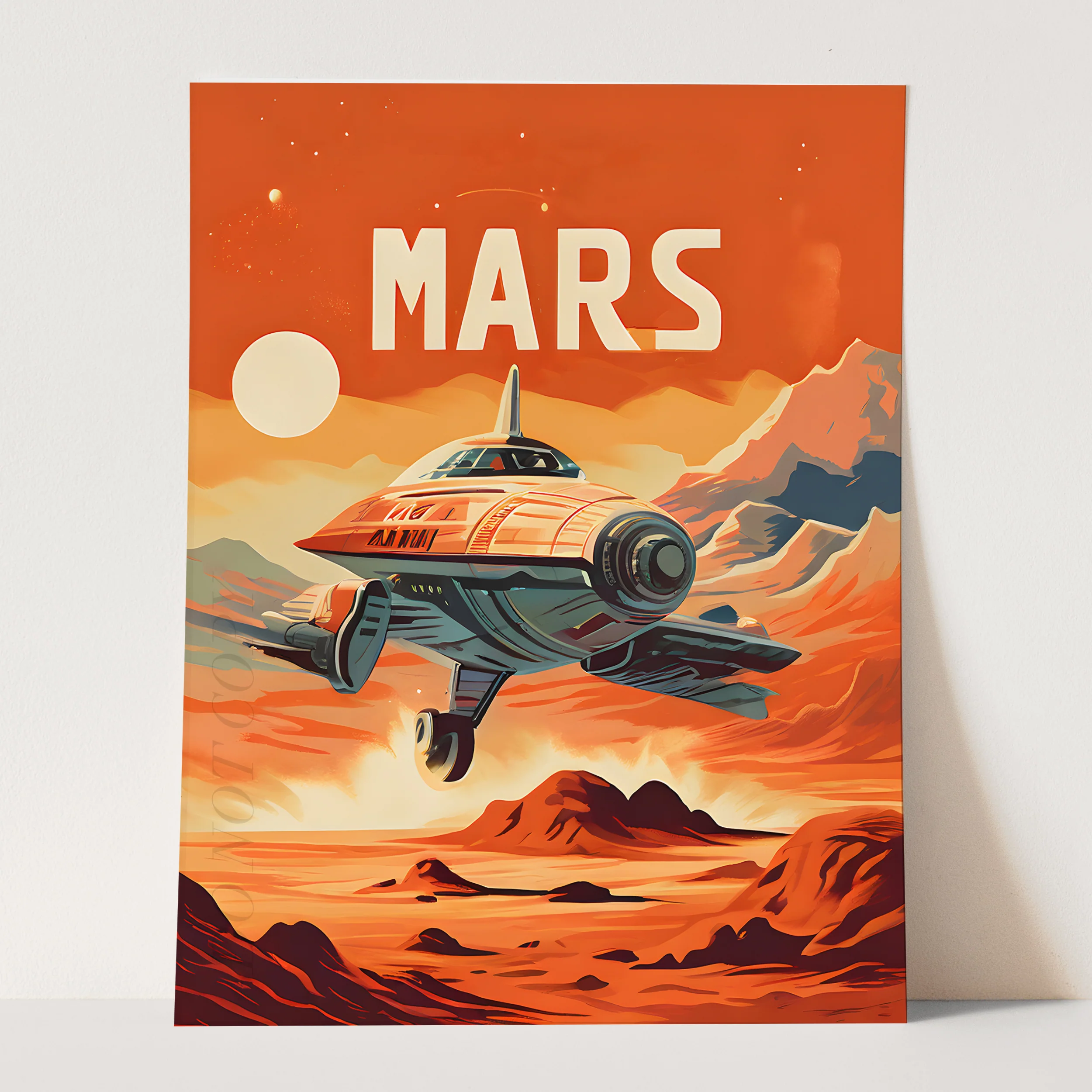 Vintage Mars Travel Poster - Image 3