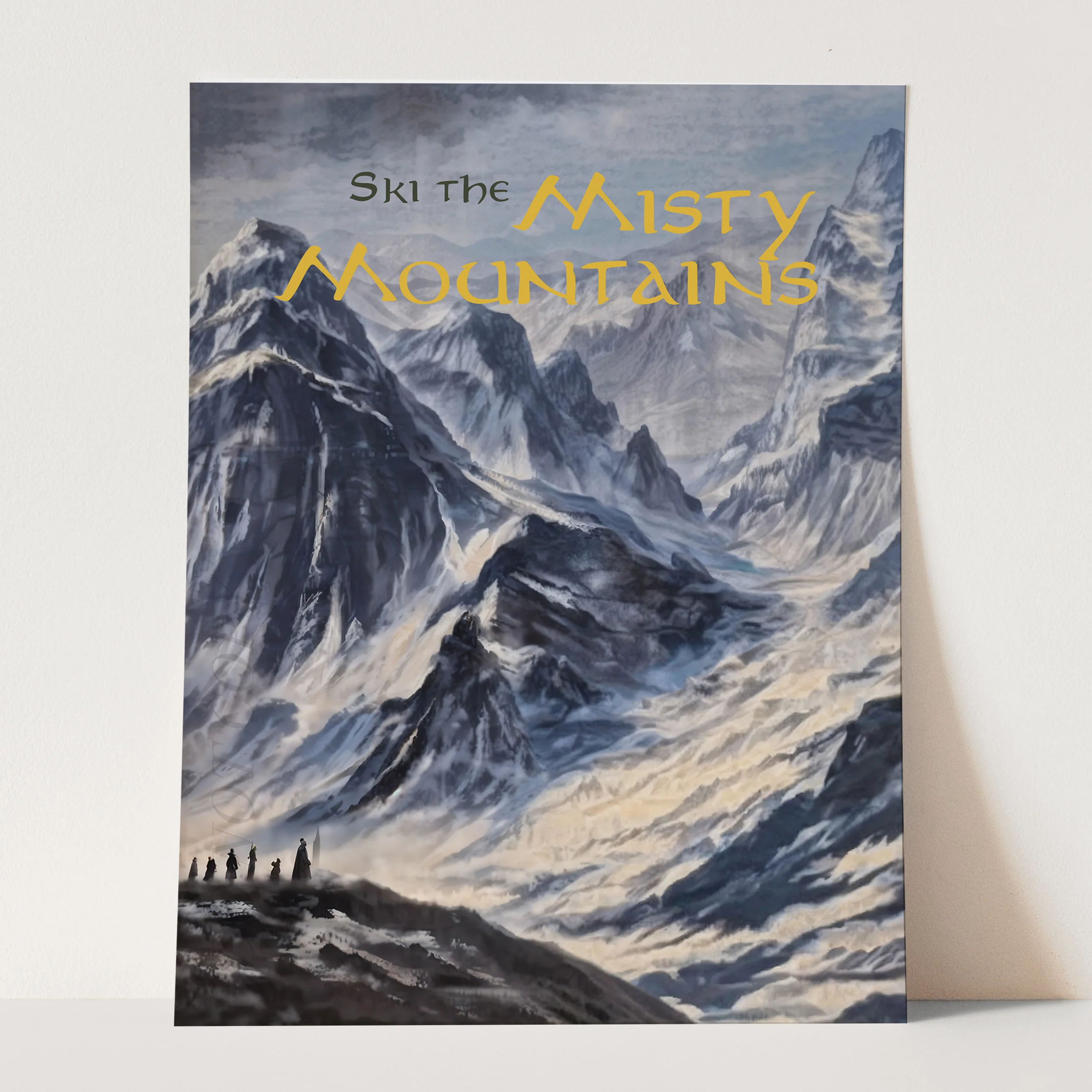 Vintage Misty Mountains Travel Poster - Image 3