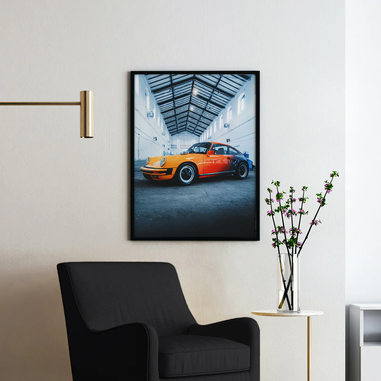 Vintage Orange Porsche 911 - Image 2