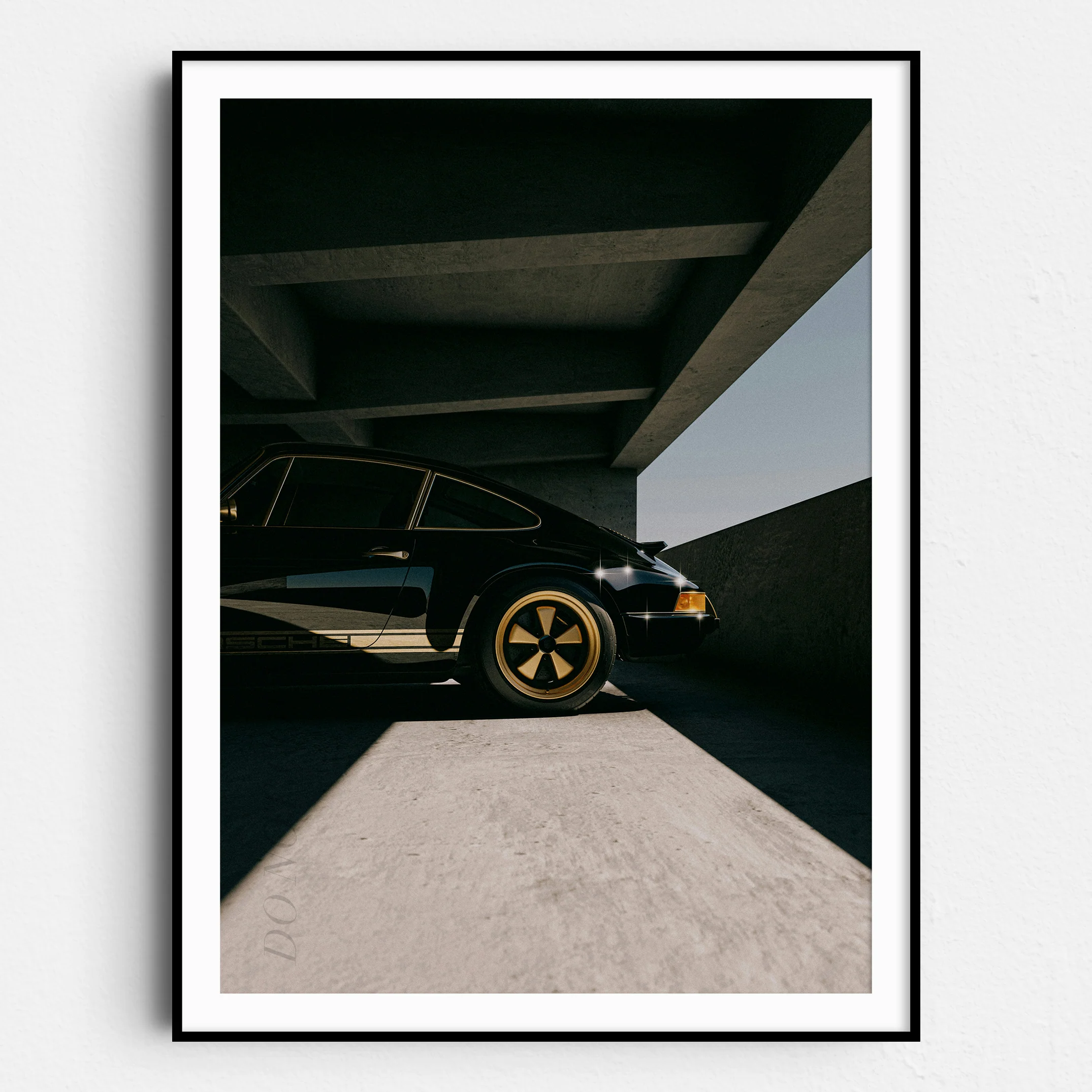 Vintage Porsche 911 with Gold