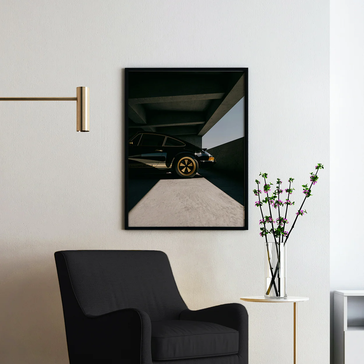 Vintage Porsche 911 with Gold - Image 2