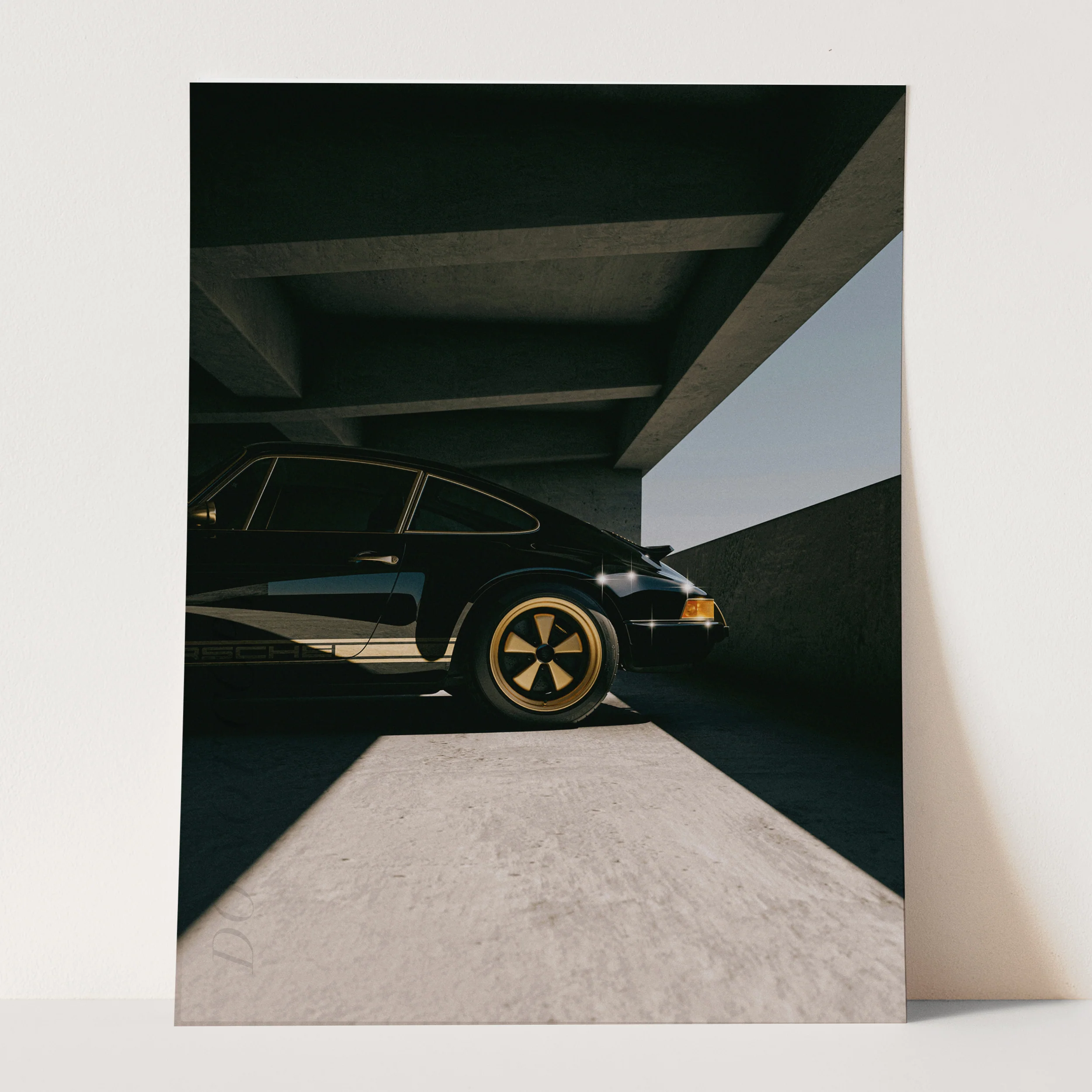 Vintage Porsche 911 with Gold - Image 3