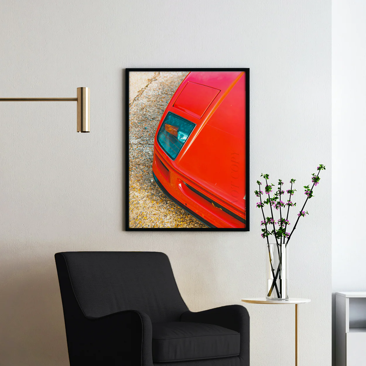 Vintage Red Ferrari Hood & Light - Image 2