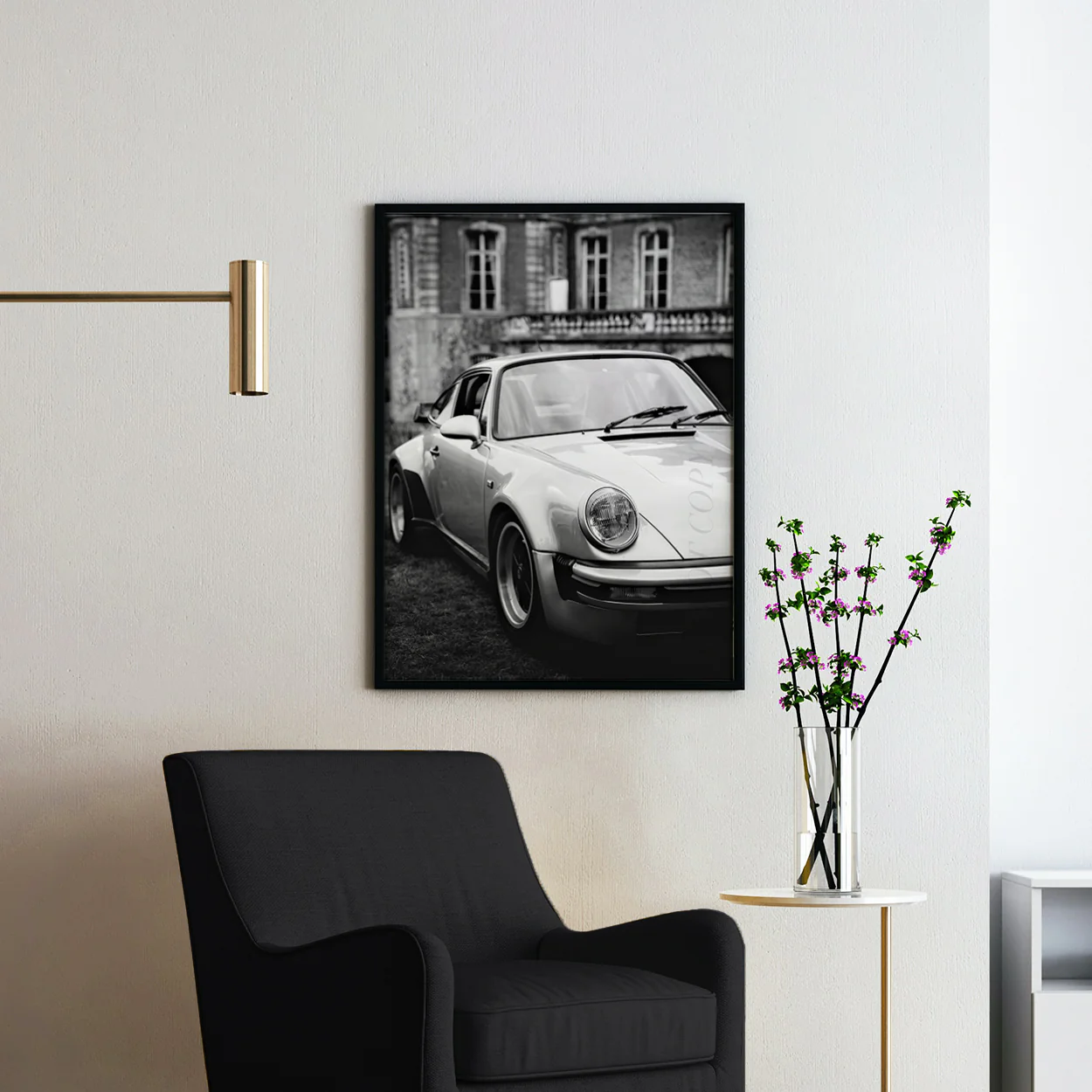 Vintage Silver Porsche 911 - Image 2