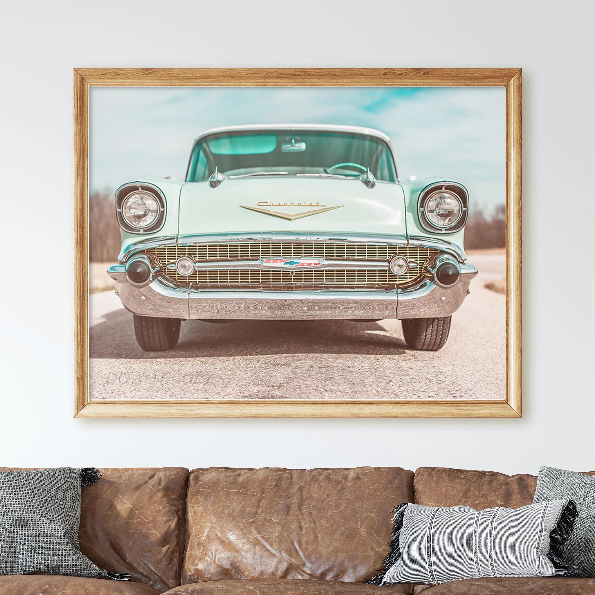 Vintage Teal Chevrolet Classic - Image 3