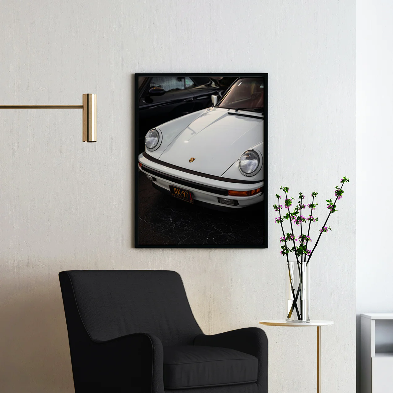 Vintage White Porsche 911 Lights - Image 2