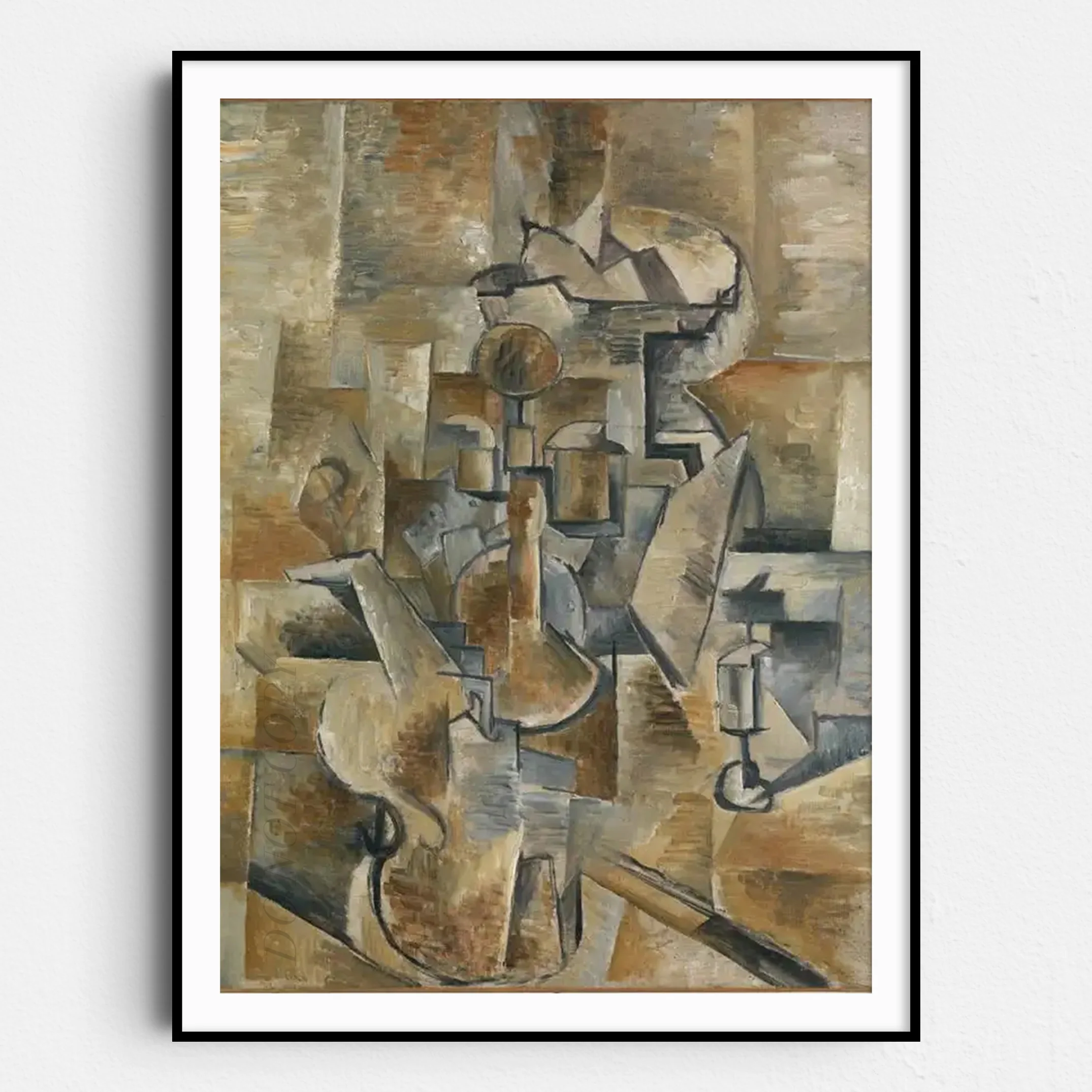 Violin and Candlestick (1910) by Georges Braque