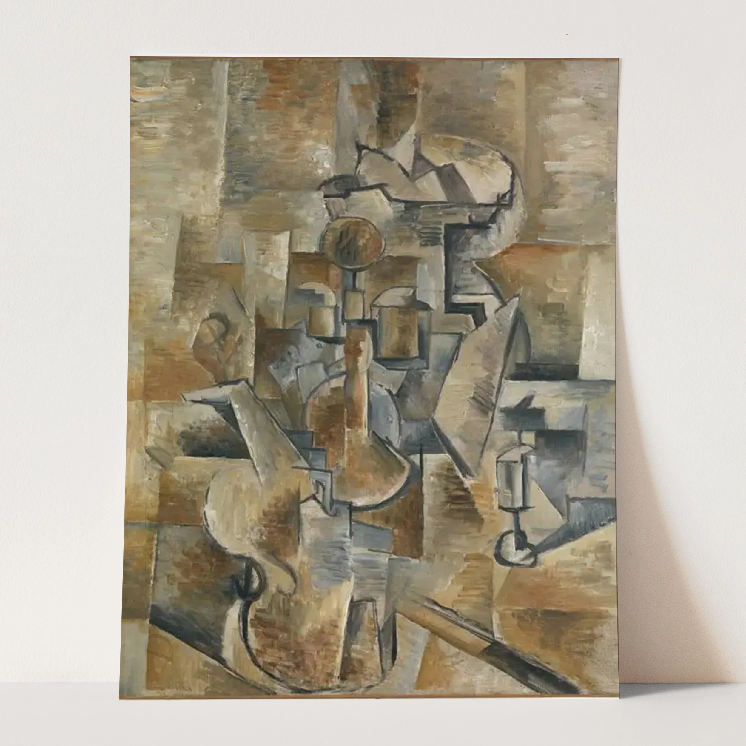 Violin and Candlestick (1910) by Georges Braque - Image 3