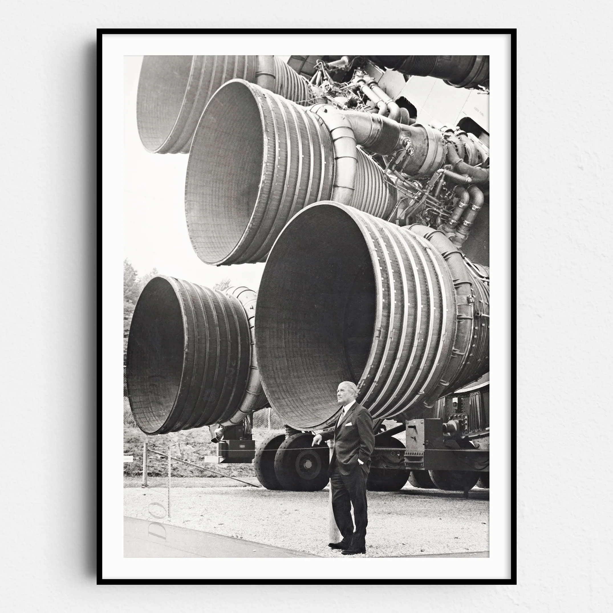 Von Braun With The F-1 Engines Of The Saturn V