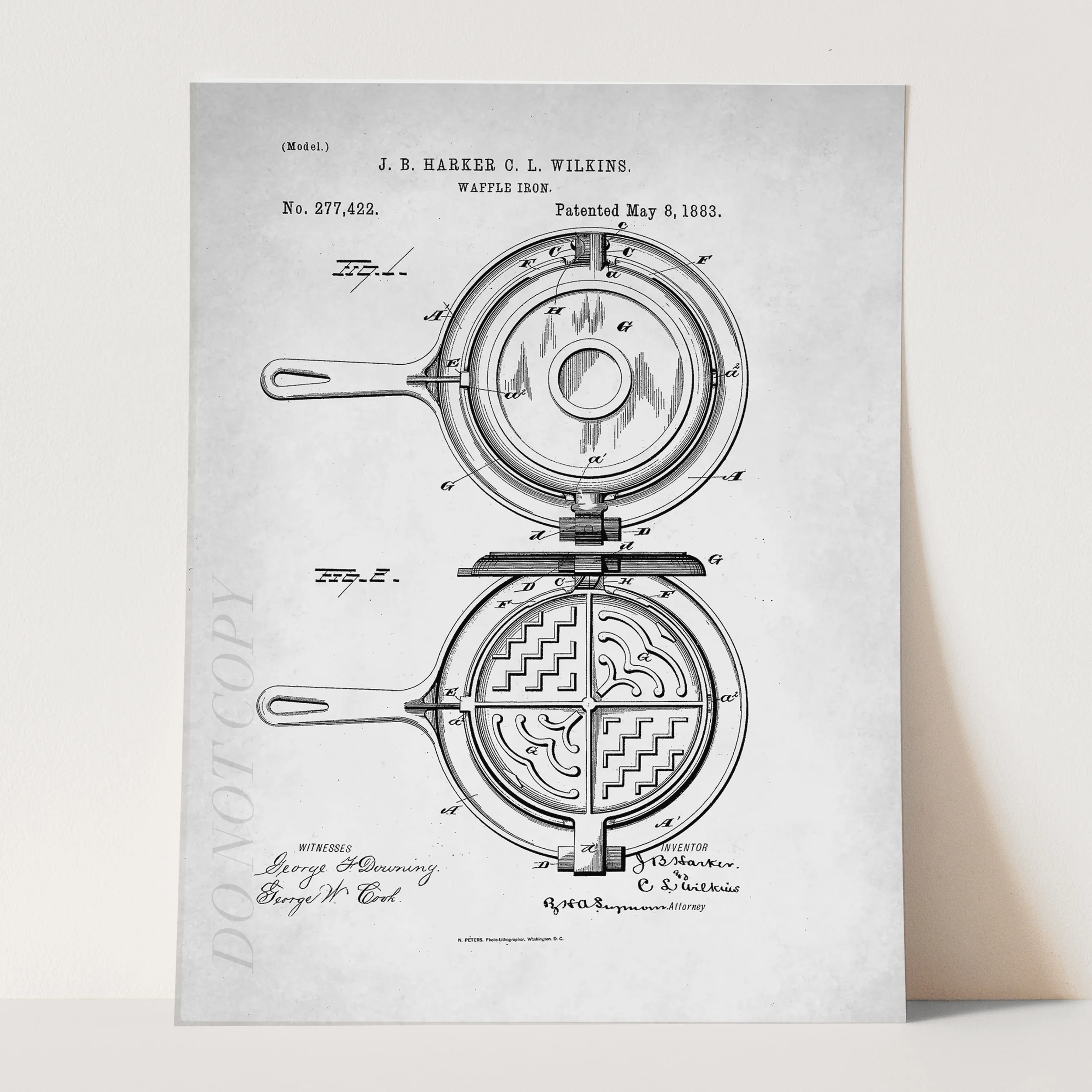 Waffle Iron 1883 Patent - Image 3