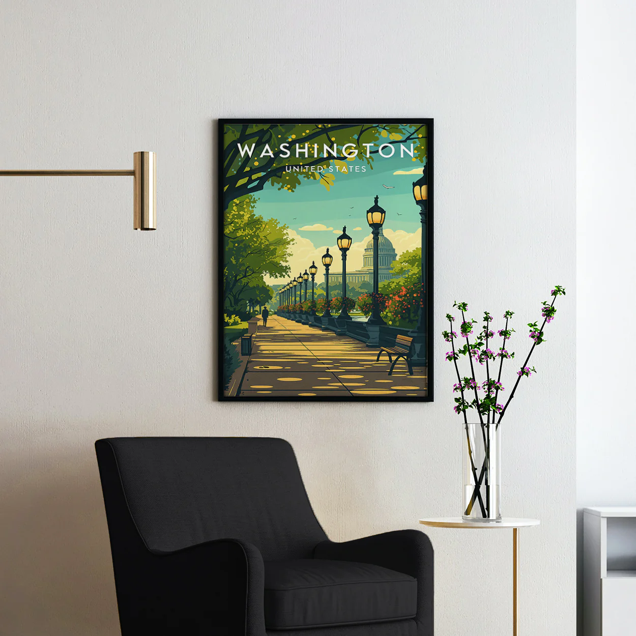 Washington DC Vintage Travel Poster - Image 2