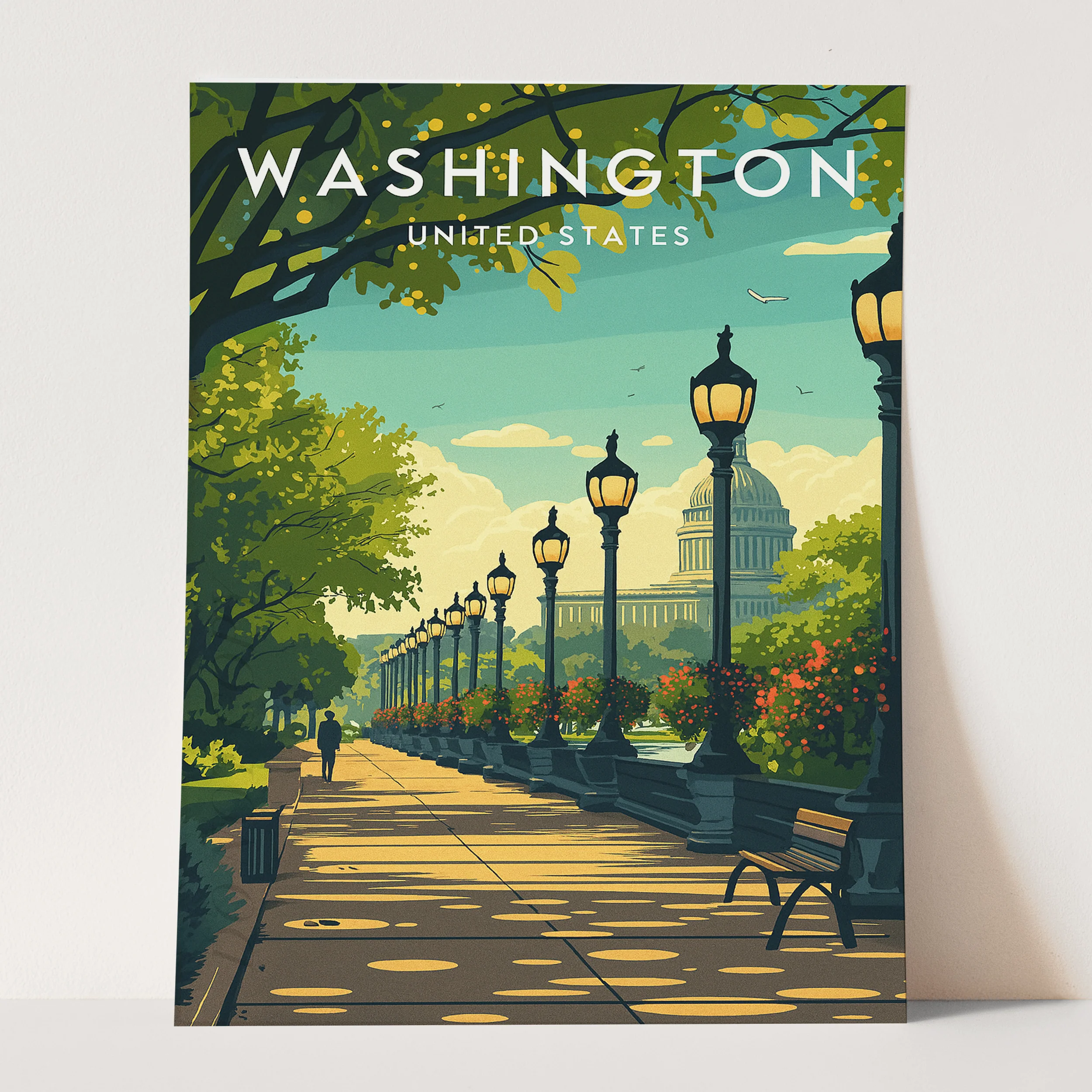 Washington DC Vintage Travel Poster - Image 3