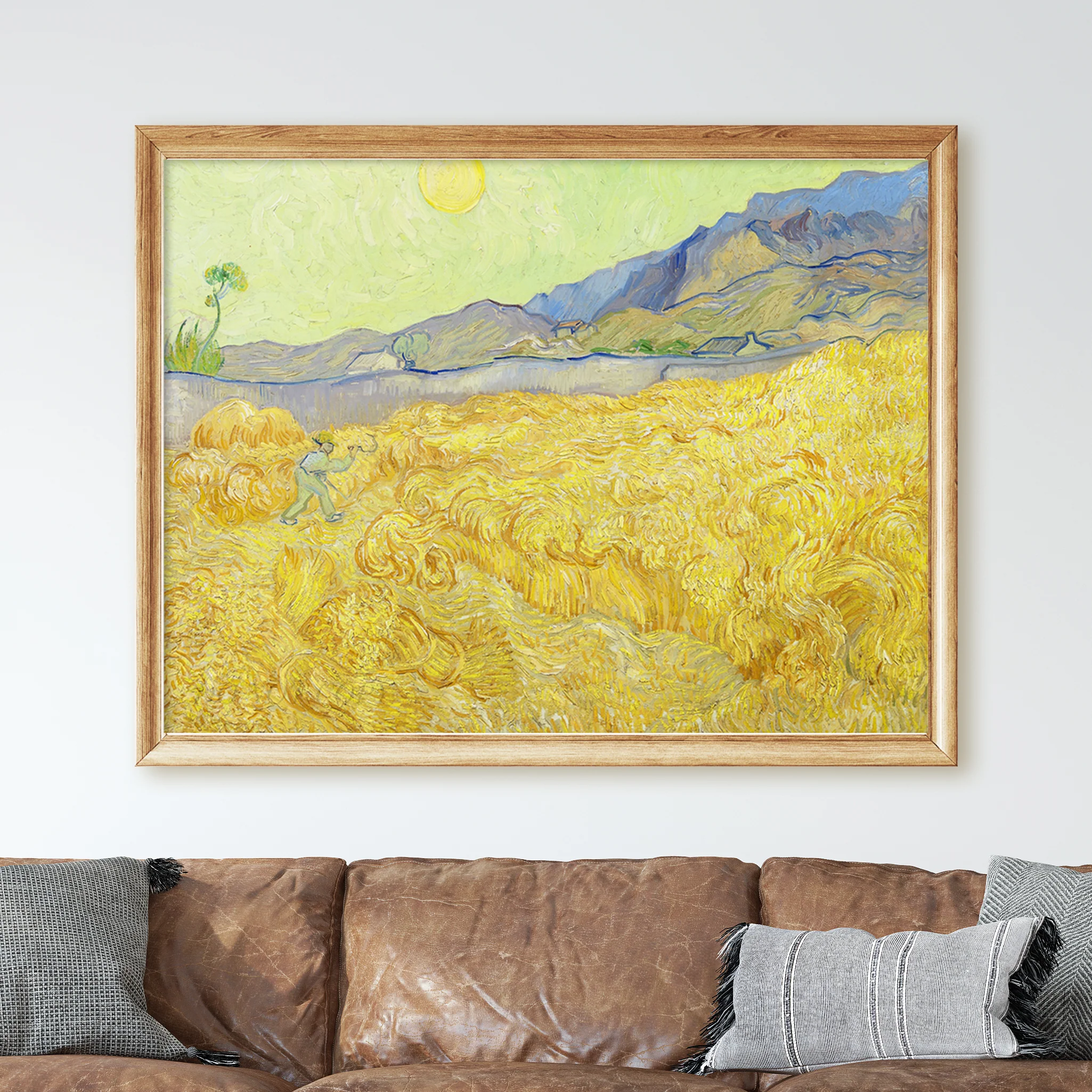 Wheatfield with a Reaper (1889) by Van Gogh - Image 2