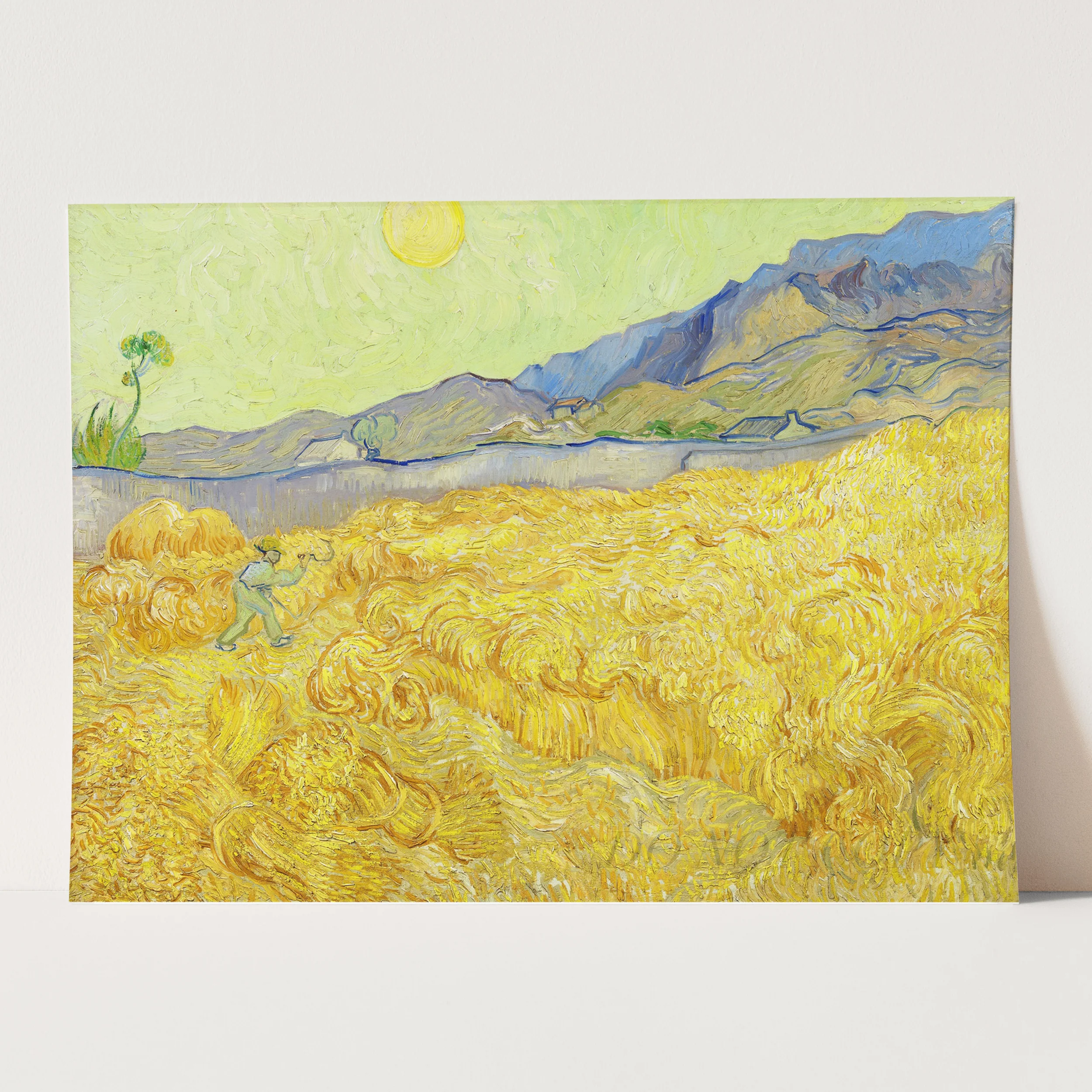 Wheatfield with a Reaper (1889) by Van Gogh - Image 3