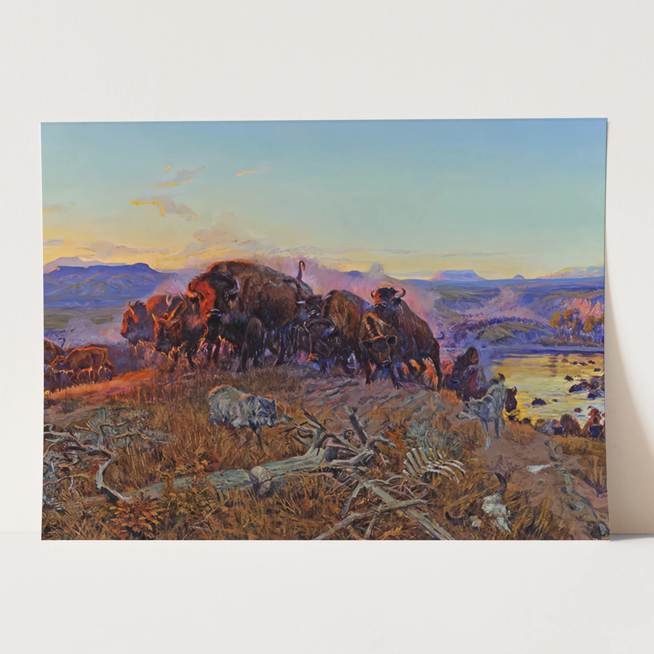 When the Land Belonged to God by Charles Marion Russell - Image 3