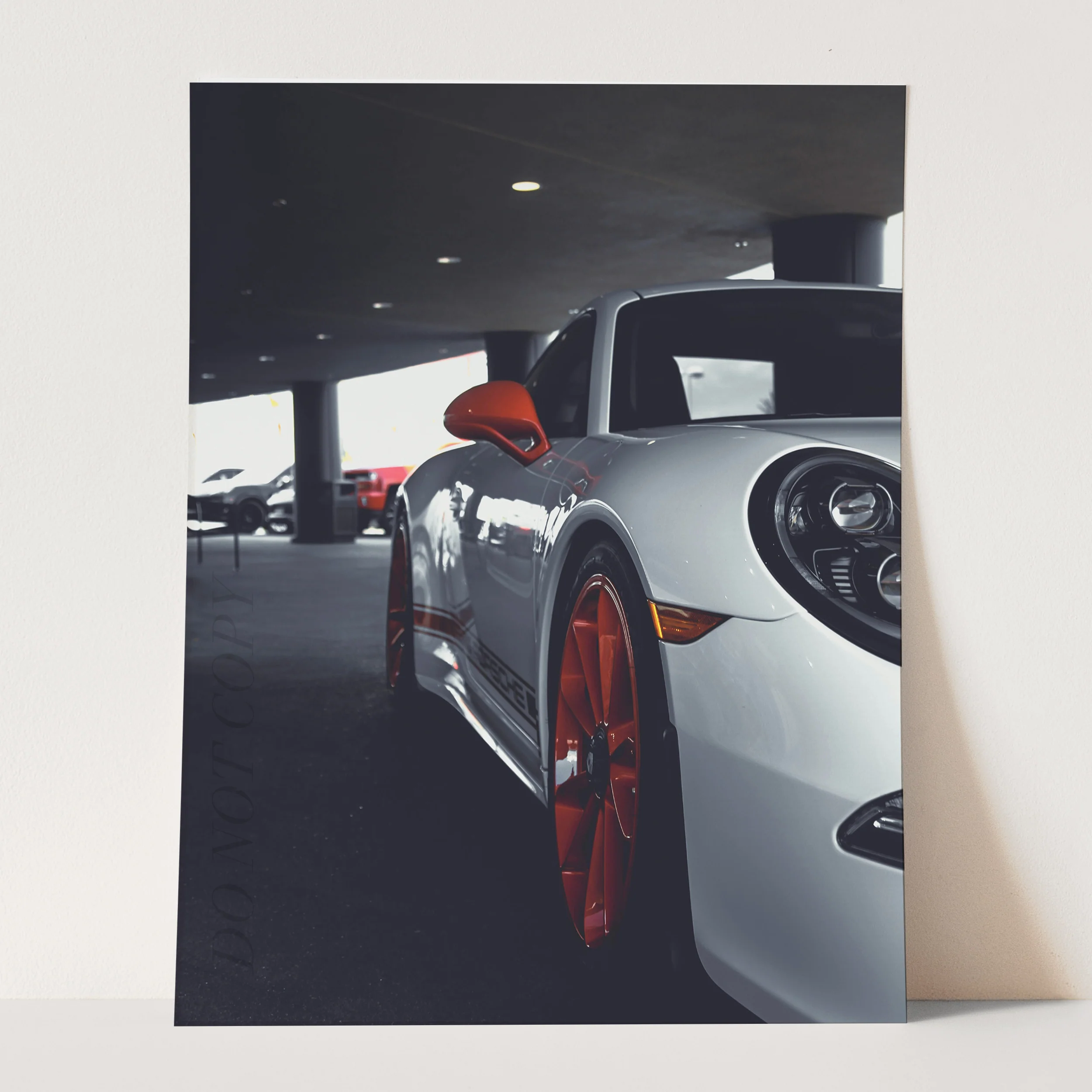 White Porsche 911 Side View - Image 3