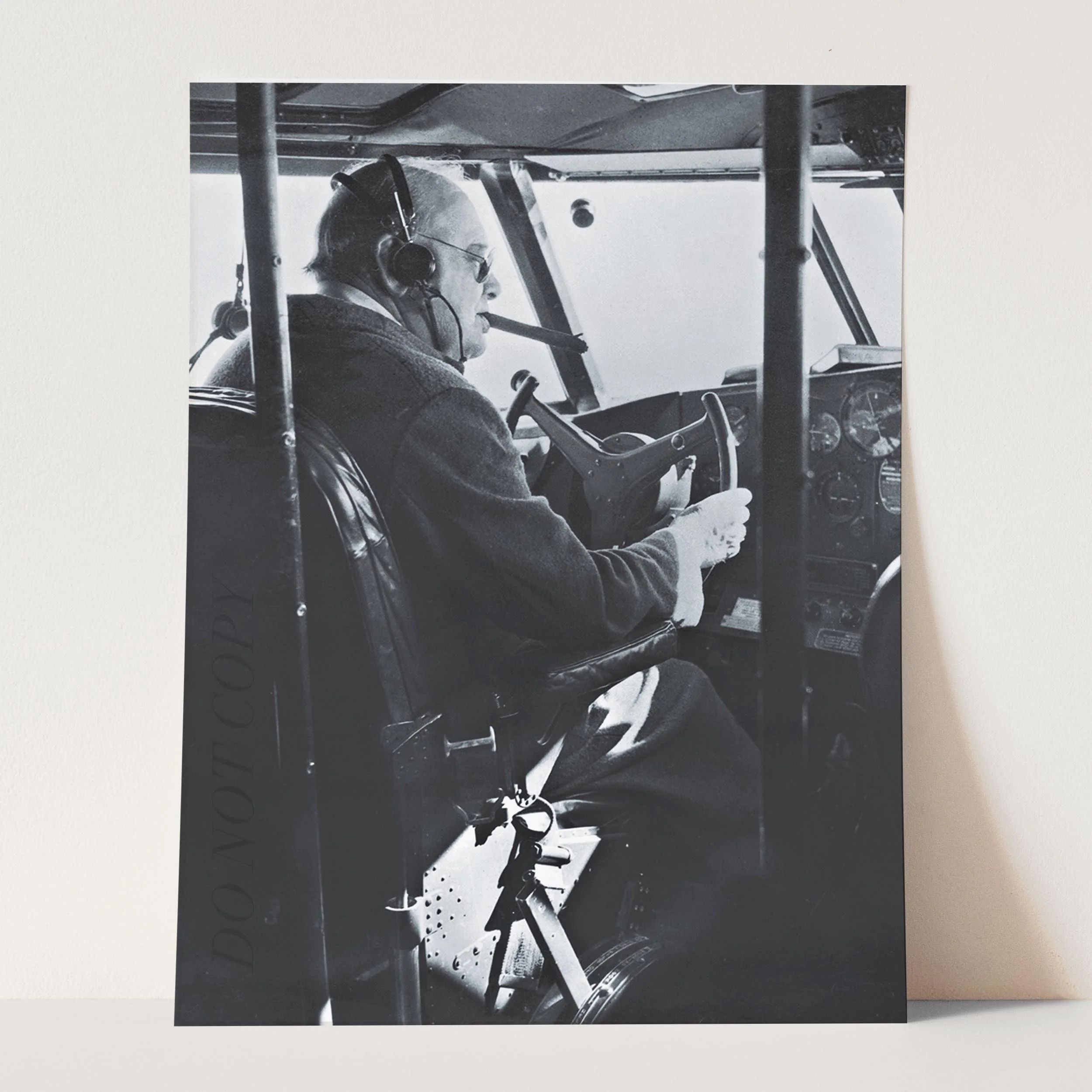 Winston Churchill Flying Airplane, World War Two - Image 3